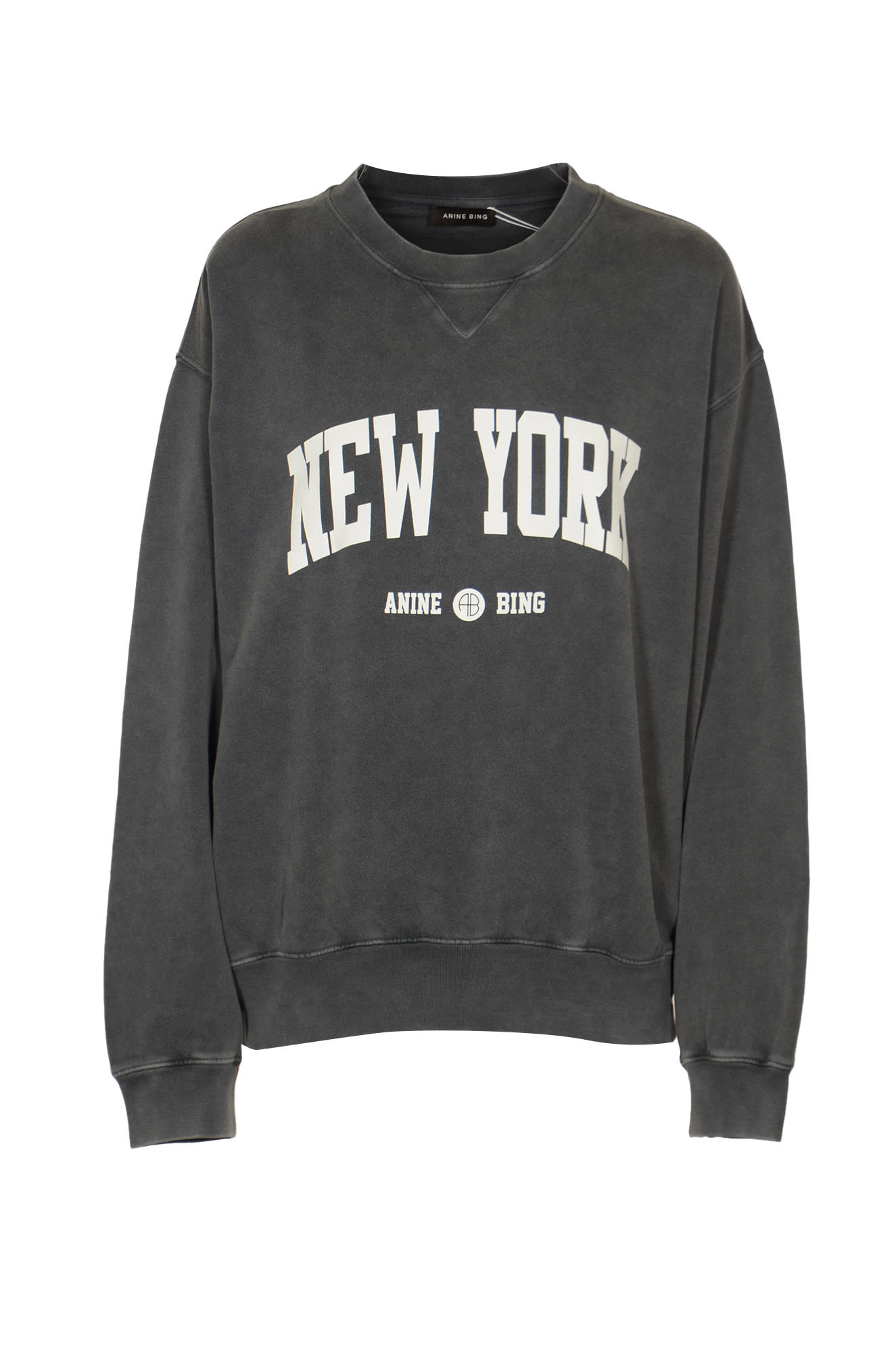 Oversized Logo Ribbed Sweatshirt