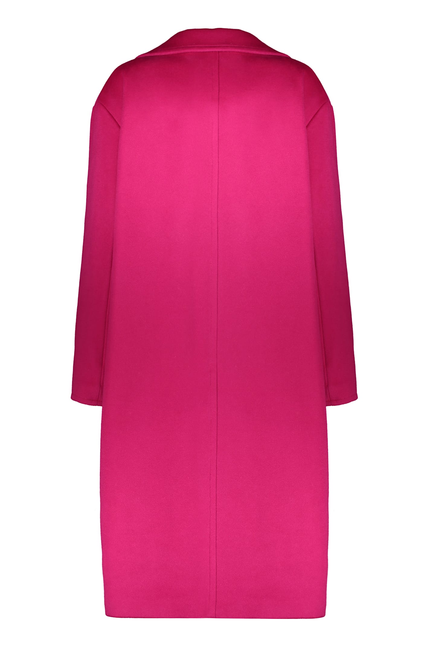 Herno Elegant Fuchsia Coat With A Reversible Collar In Pink