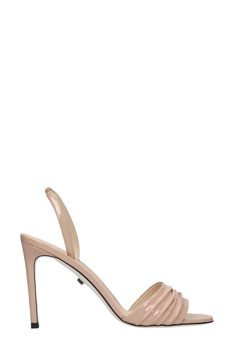 GREYMER SANDALS IN POWDER PATENT LEATHER,11275364