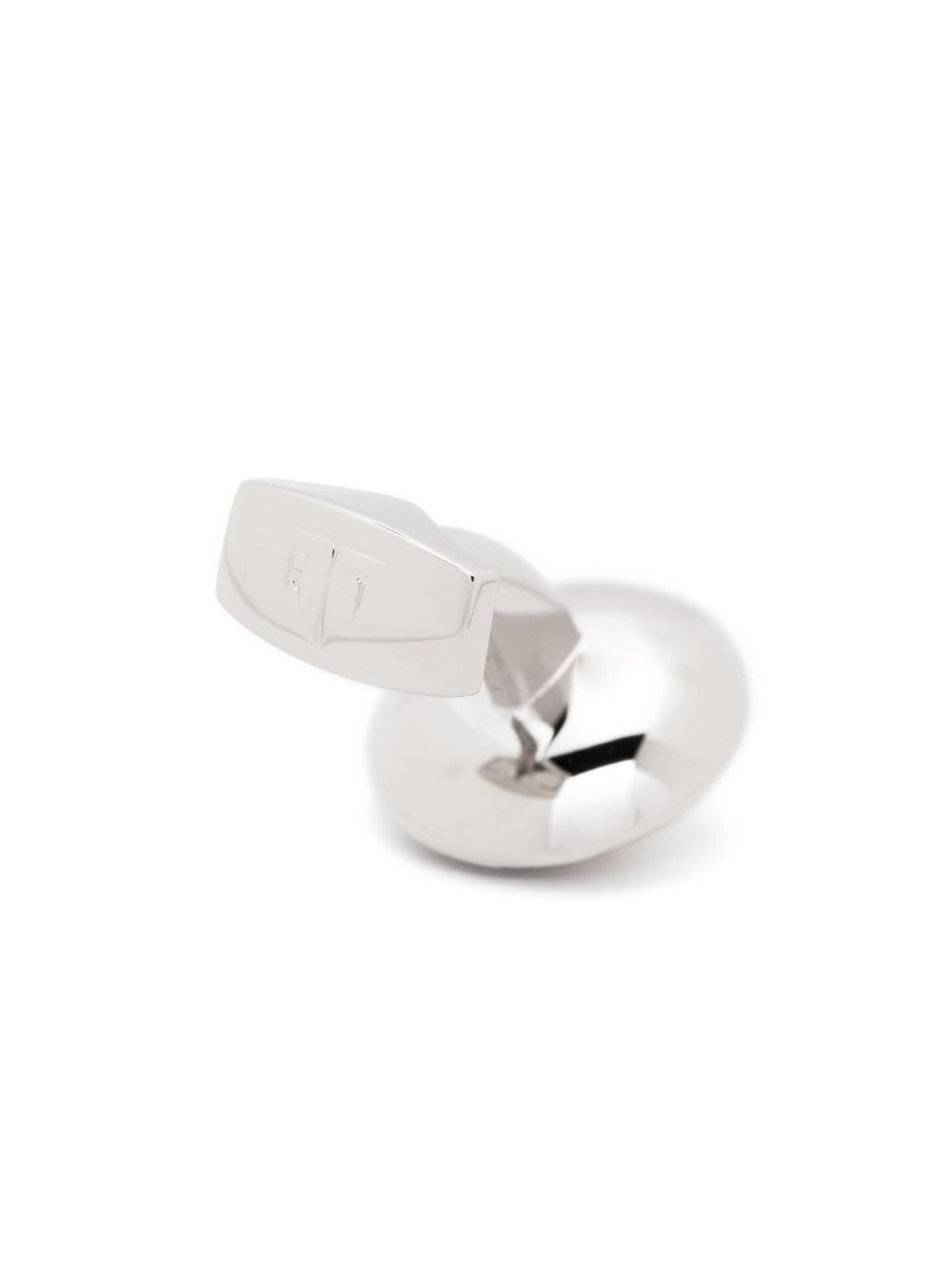 Shop Tateossian Cufflinks Round Palladium White In Silver