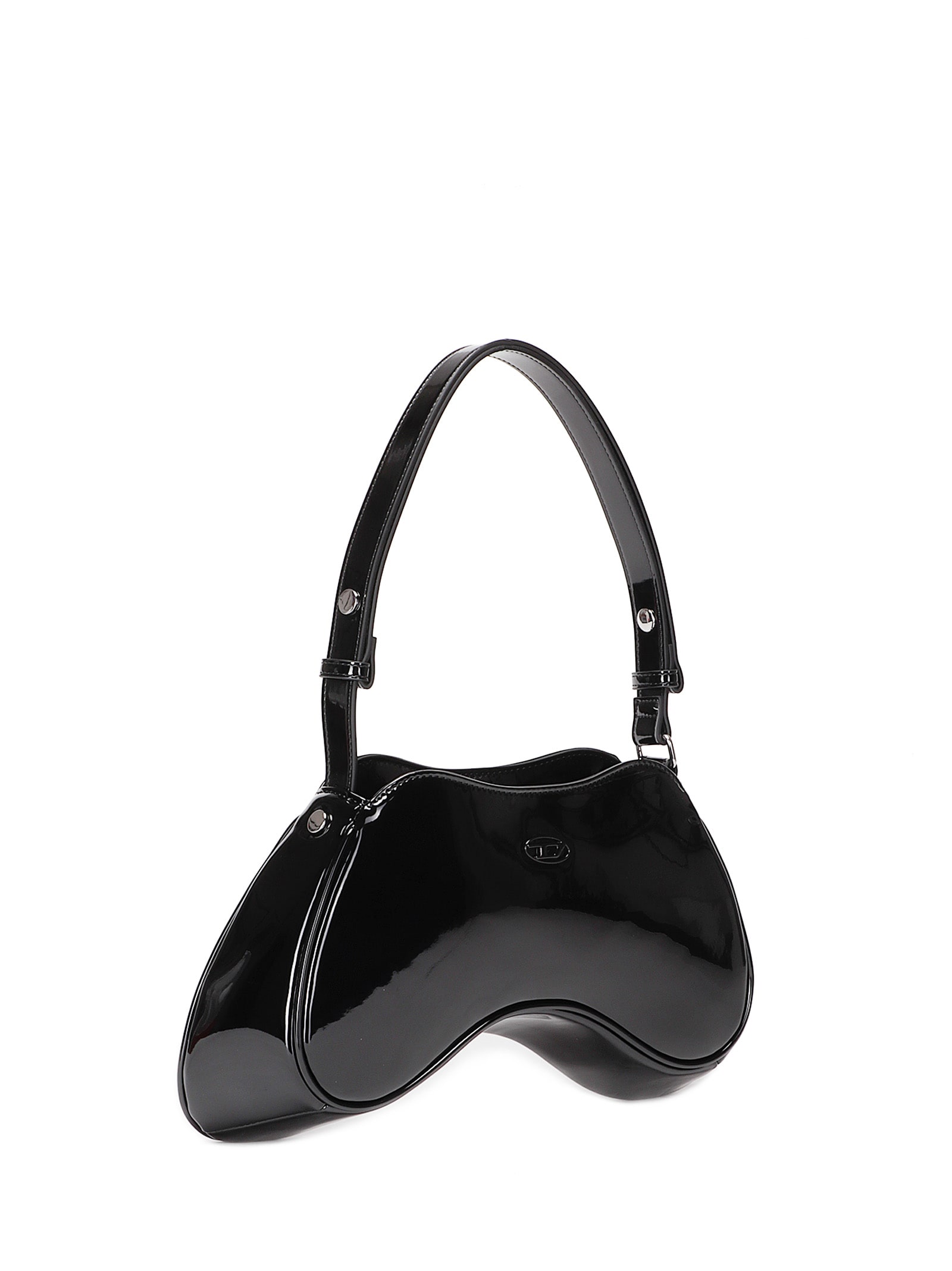 Diesel Play Synthetic Shoulder Bag In Black