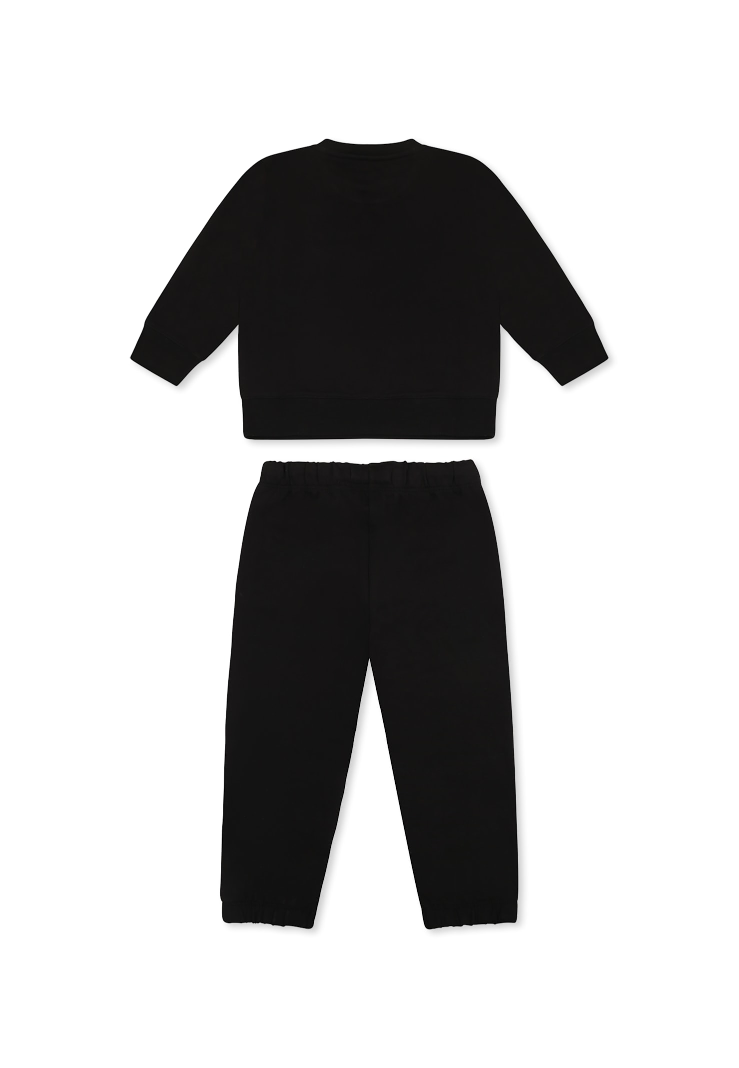 Calvin Klein Black Tracksuit With Logo For Baby In Black