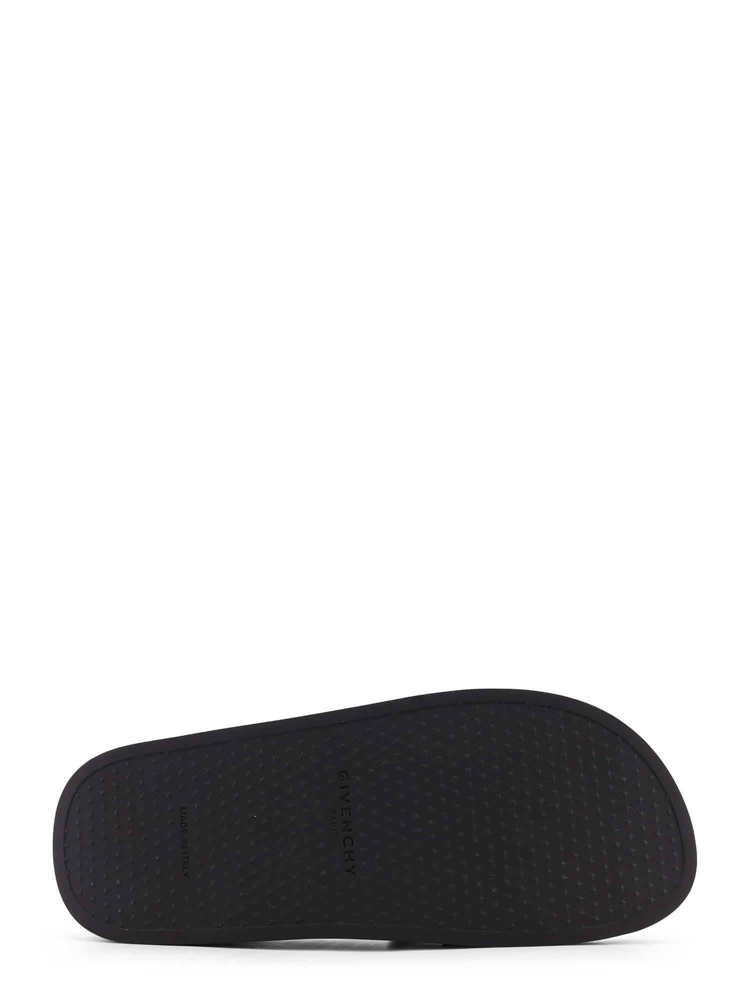 Givenchy Logo Detail Rubber Slides In Black