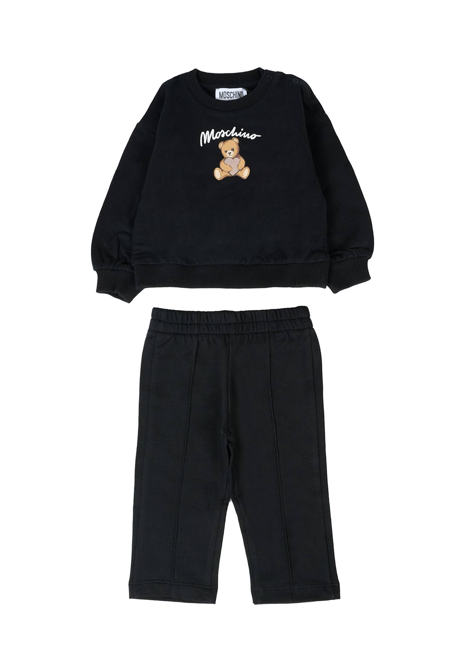 Moschino Black Set For Baby Girl With Teddy Bear In Black
