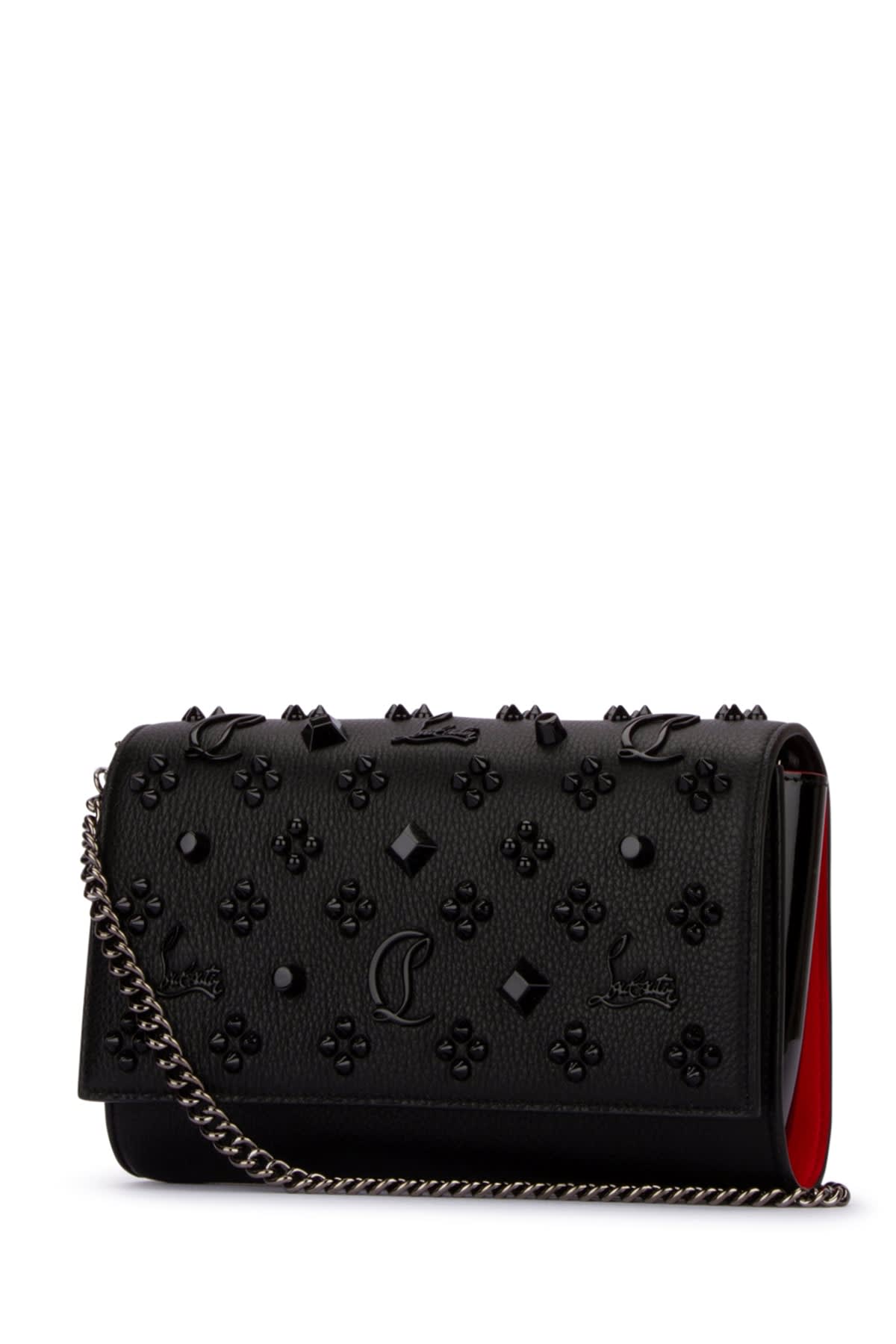 Shop Christian Louboutin Paloma Clutch Calf Emp/sp Loubinthesky In B253