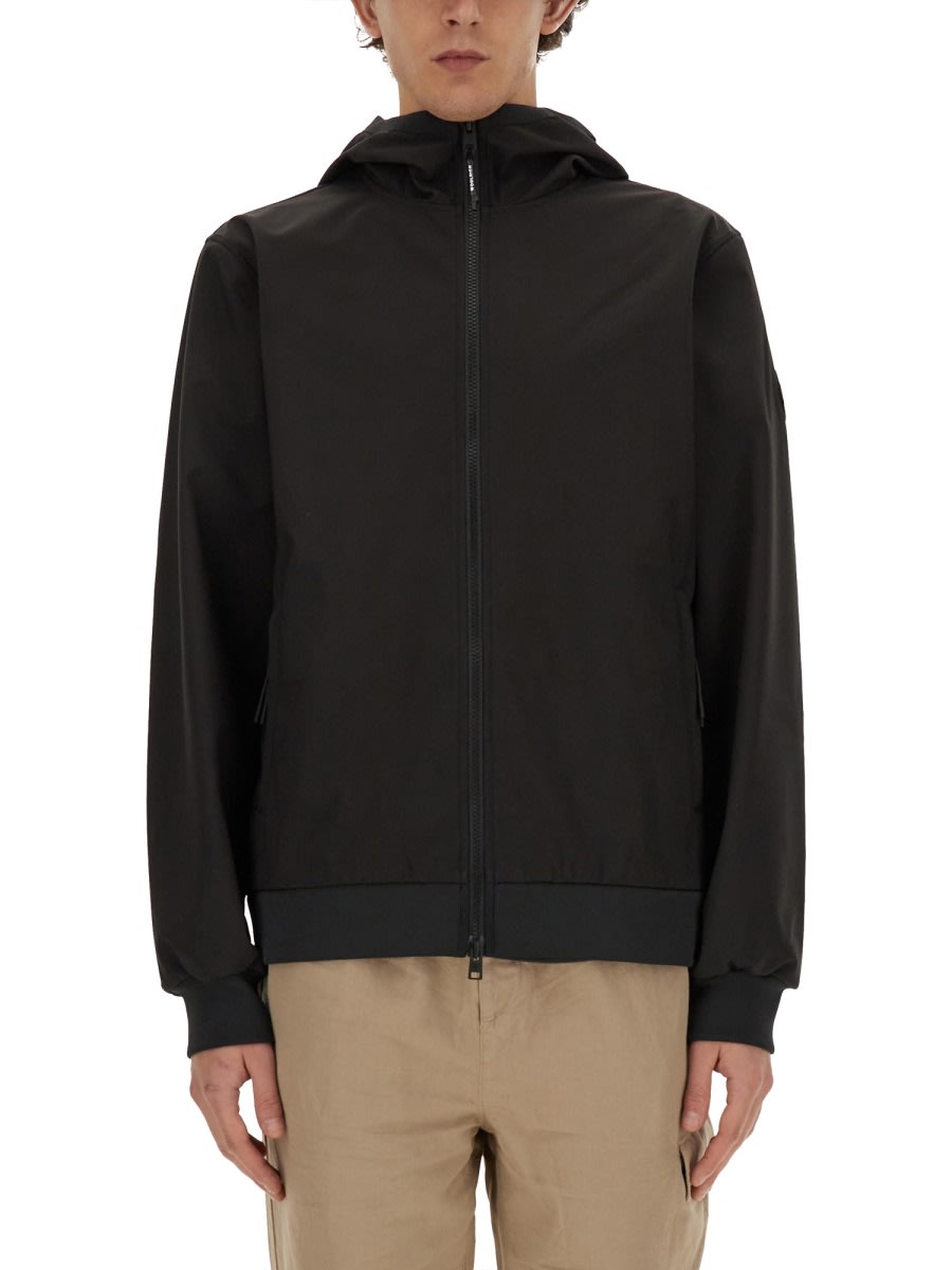 Shop Woolrich Jacket With Zip In Black