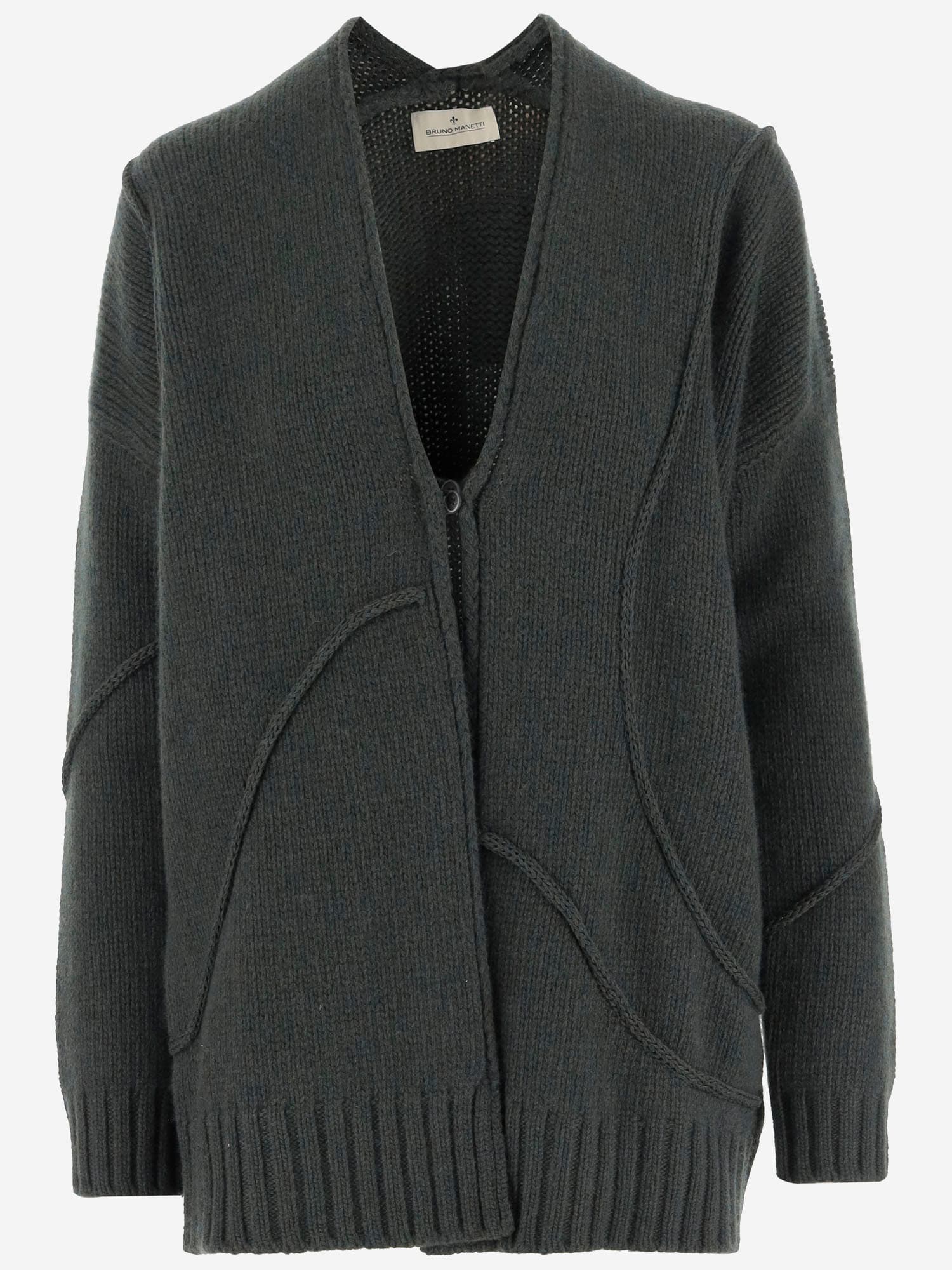Bruno Manetti Wool Blend Jacket In Green