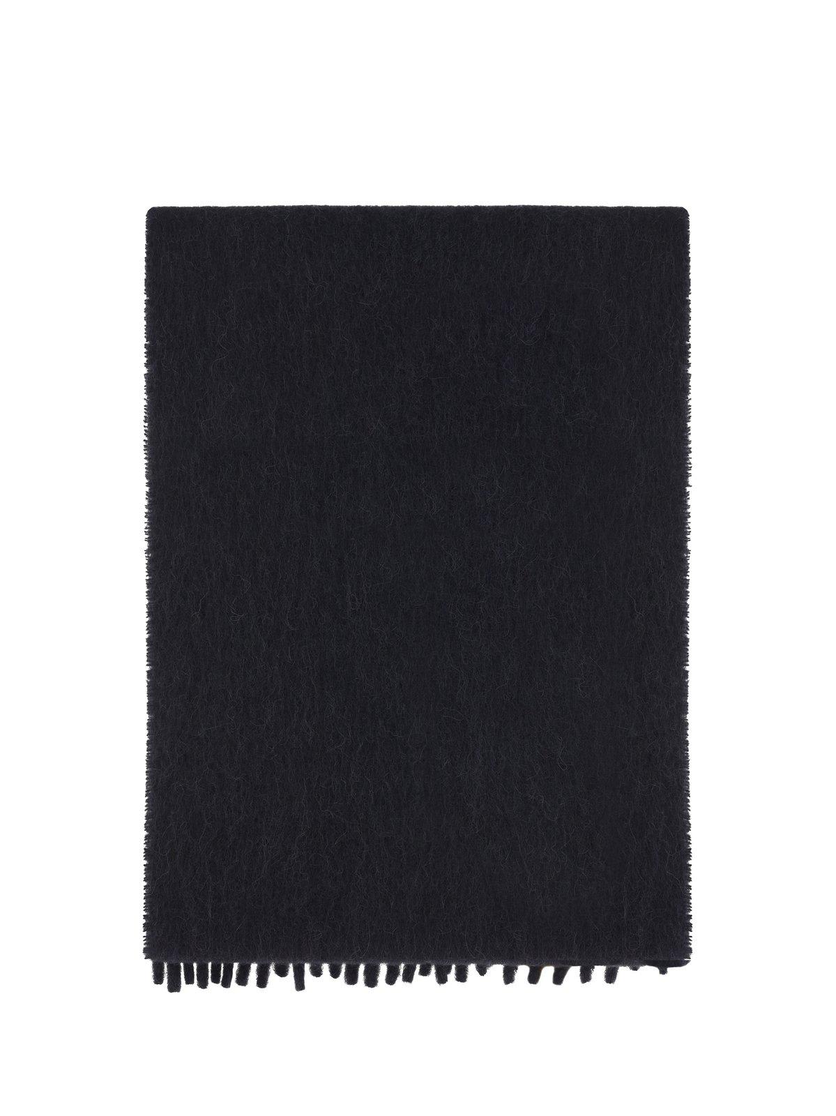 Shop Marni Logo Patch Fringed Scarf