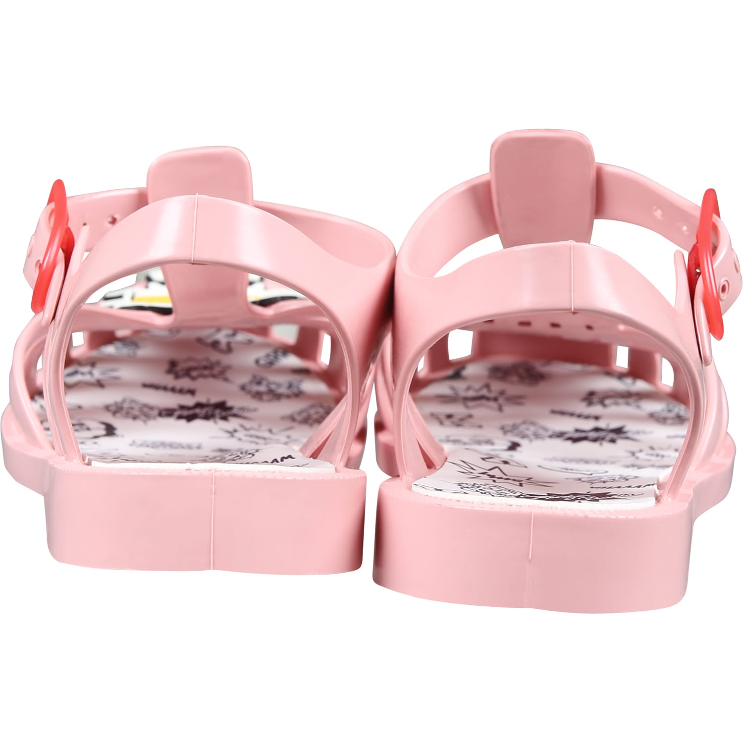 Shop Kenzo Pink Sandals For Girl With Tiger