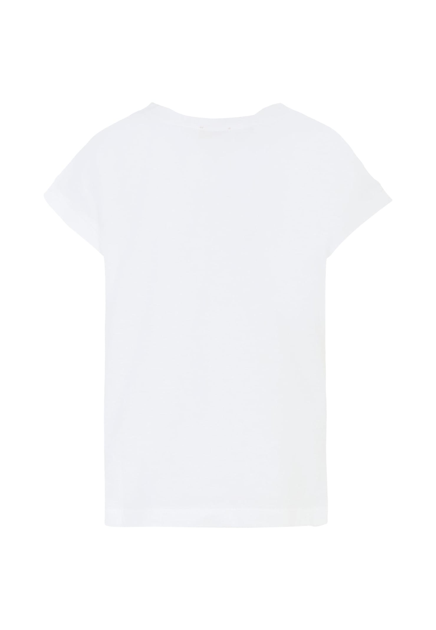 N°21 White T-shirt For Girl With Logo In White