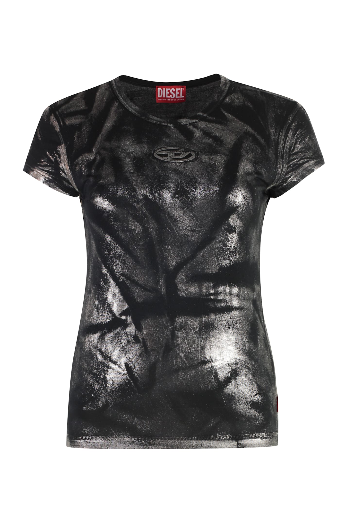 Shop Diesel T-angie-p1 Jersey T-shirt In Black