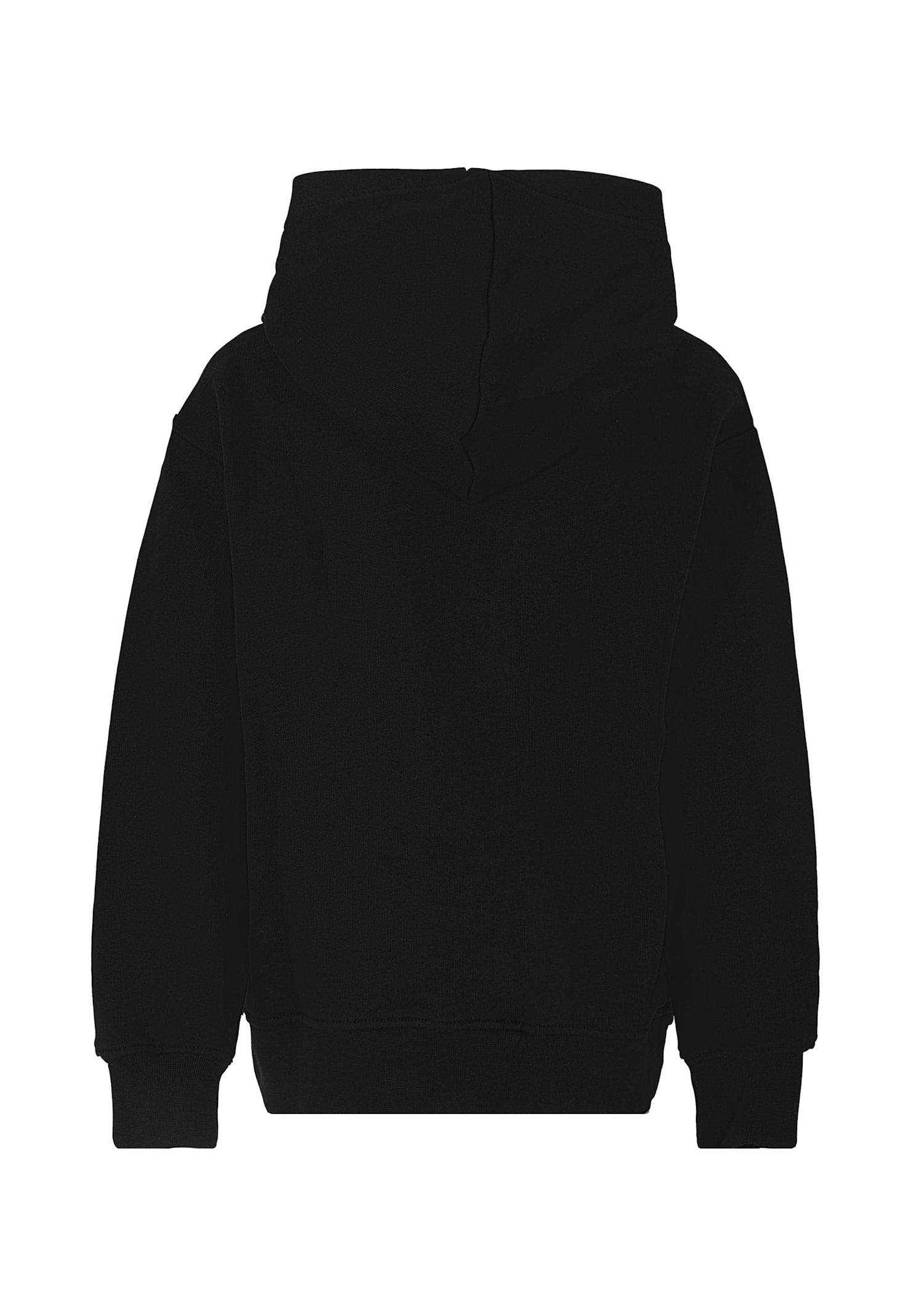 Msgm Black Sweatshirt For Kids With Logo In Black