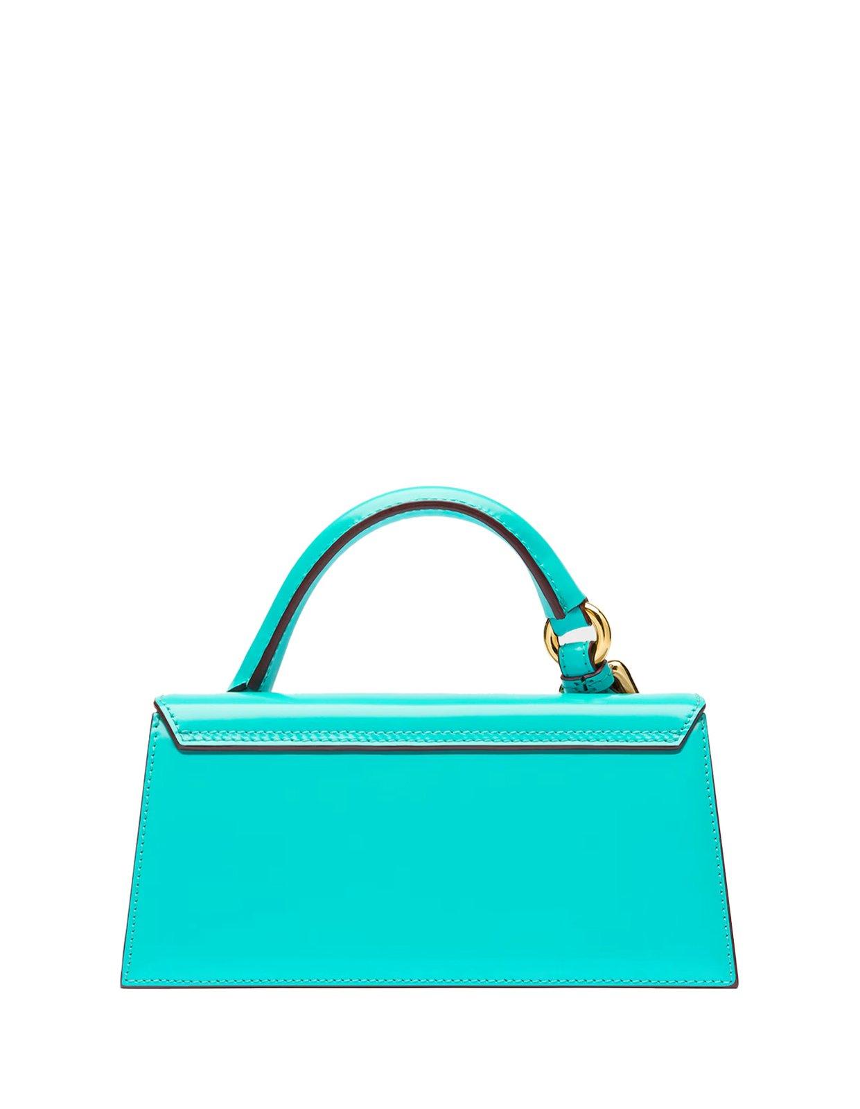 Shop Jacquemus Long Signature Buckled Handbag In Clear Blue