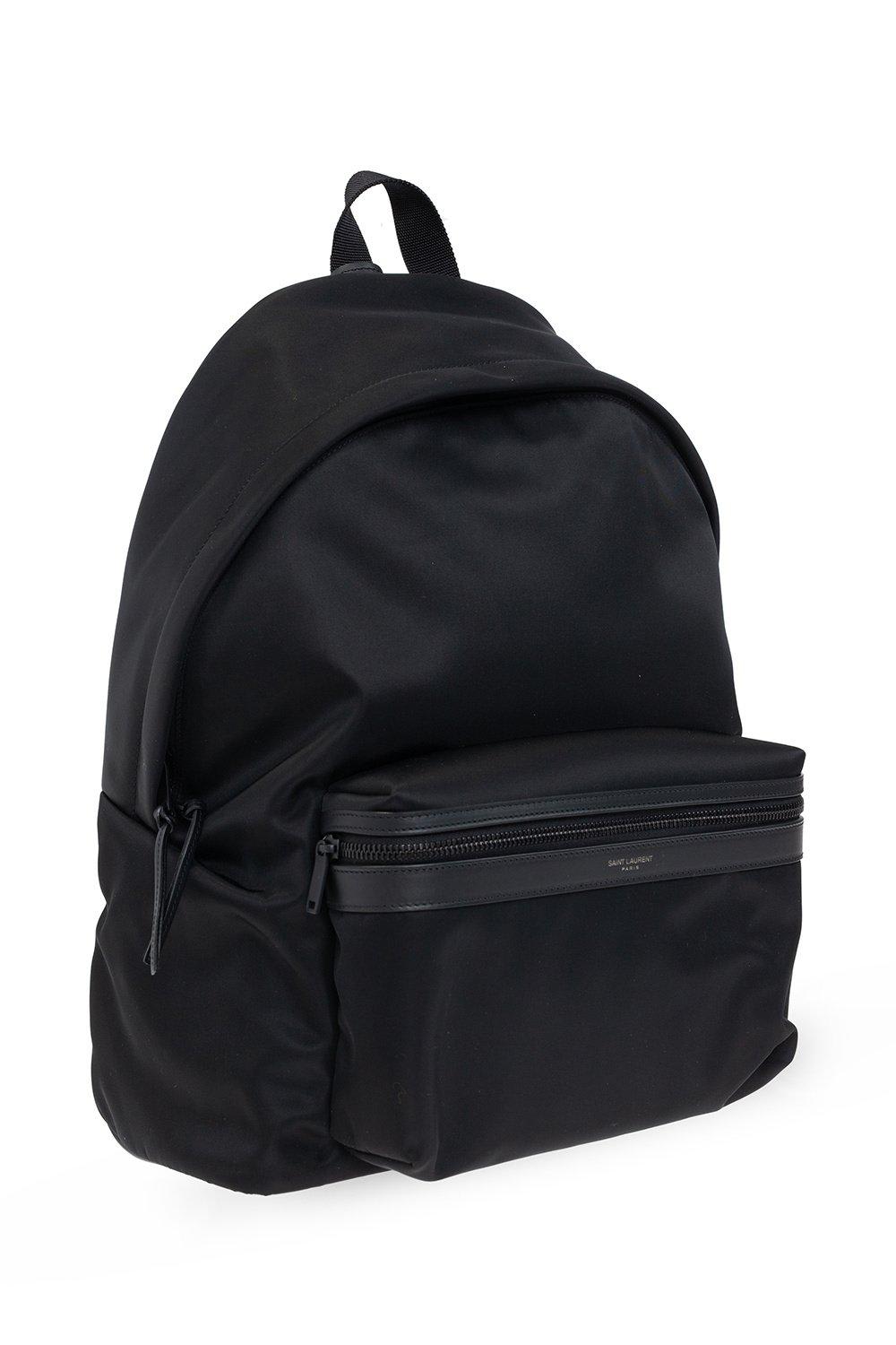 Shop Saint Laurent City Zip-around Backpack In Black
