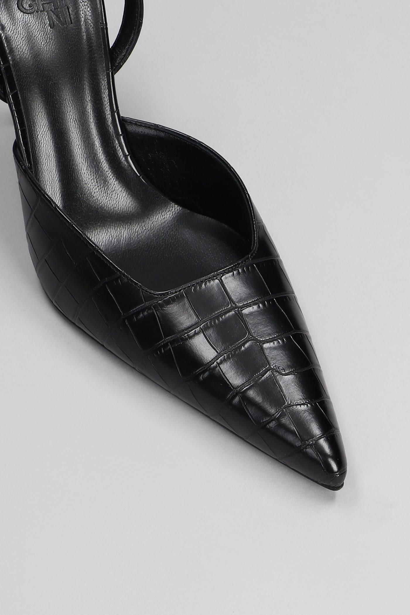 Shop Gia Borghini Octavie Pumps In Black Leather