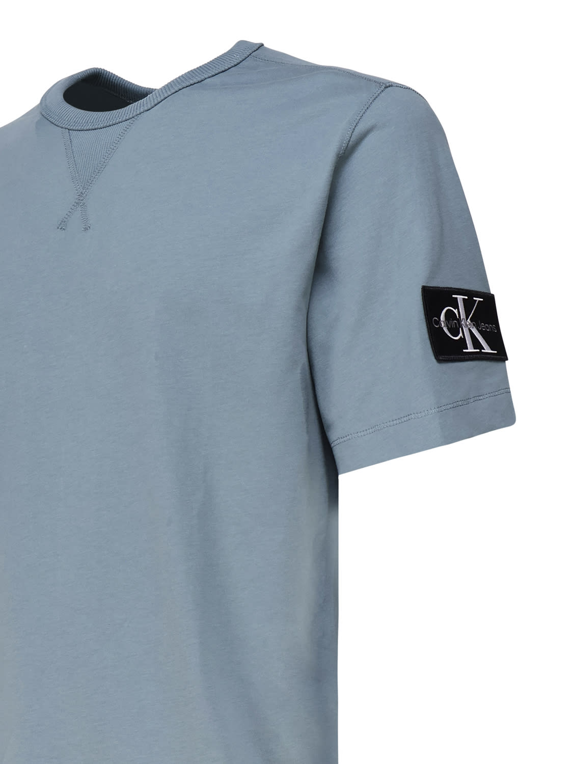 Shop Calvin Klein Jeans Est.1978 Cotton T-shirt With Crest In Blue