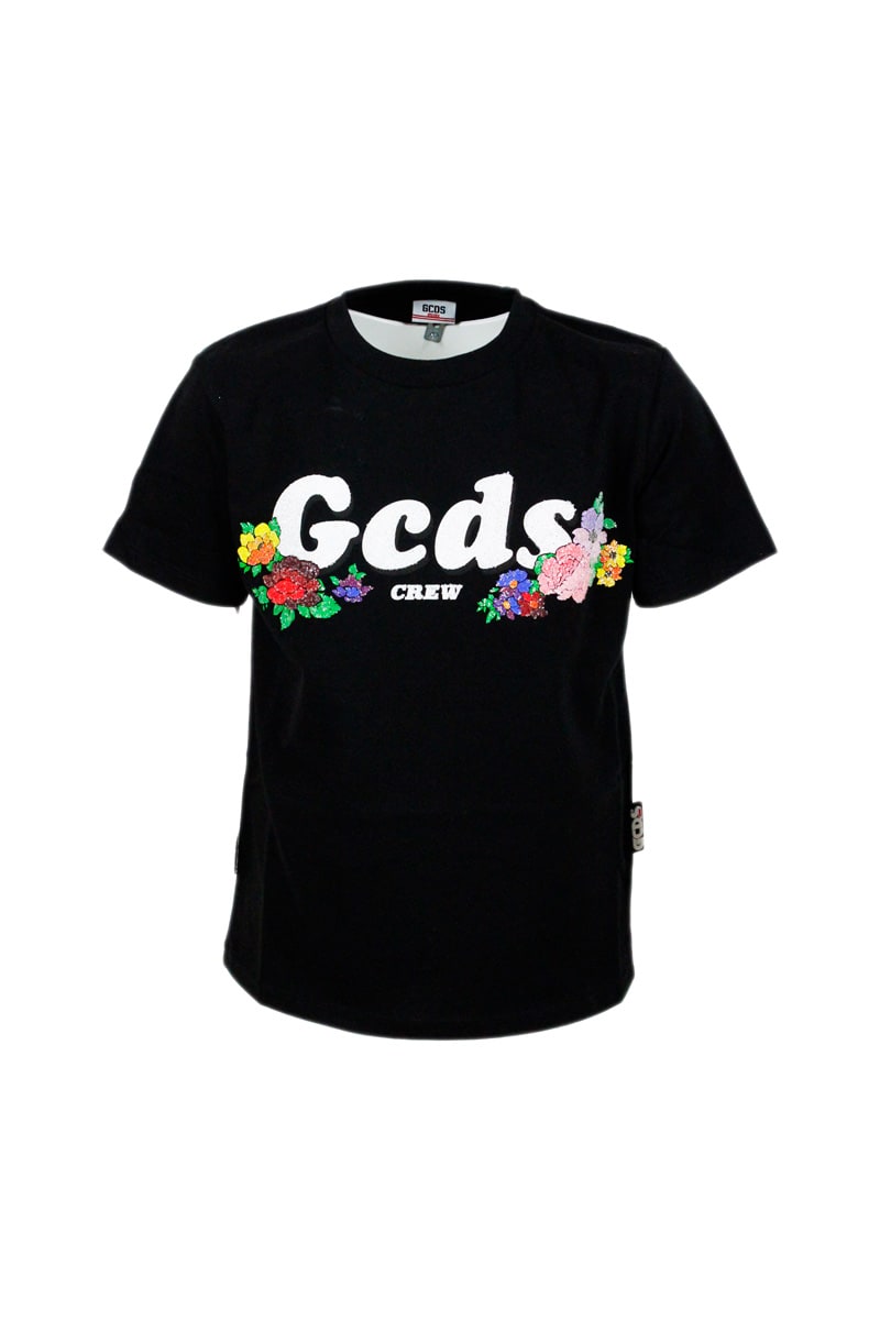 Gcds Kids' T-shirt In Black