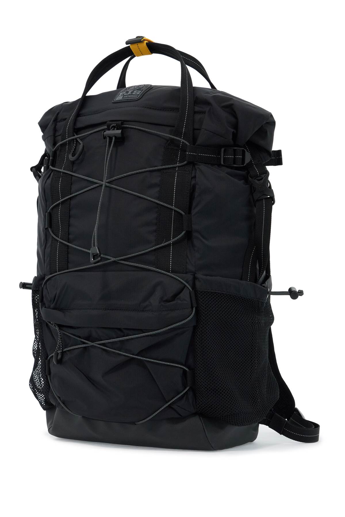 Parajumpers Nylon Roll-up Backpack For In Black (black)