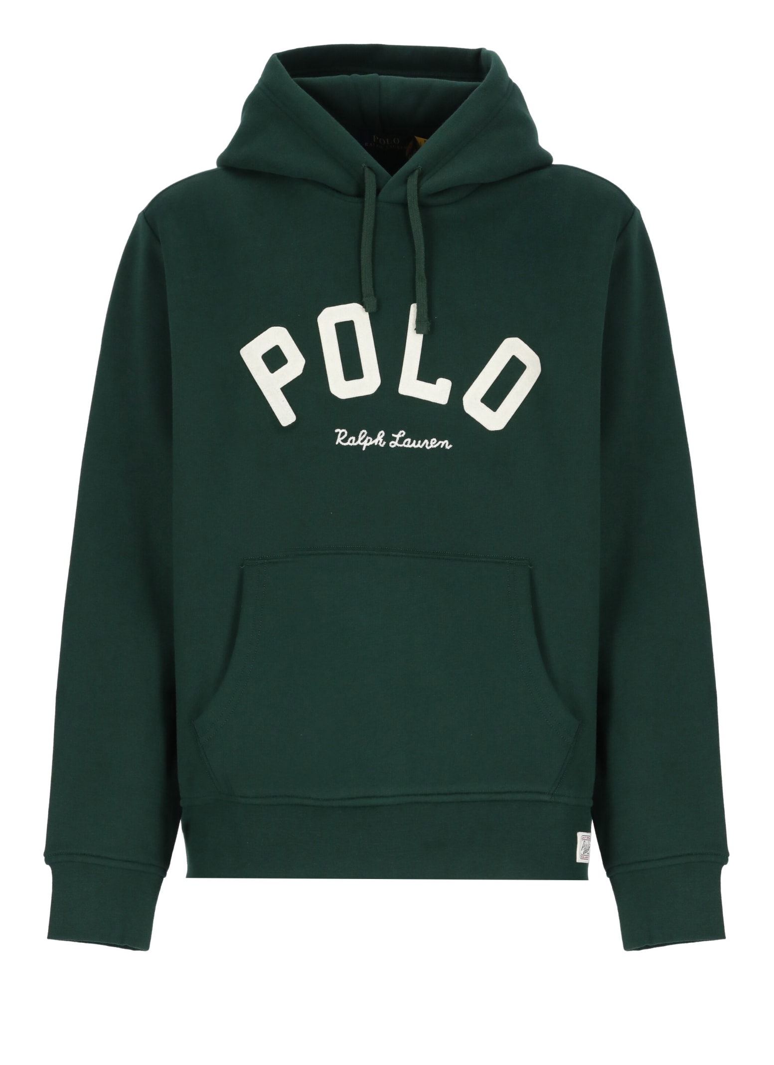 Shop Polo Ralph Lauren Hoodie With Logo In Verde