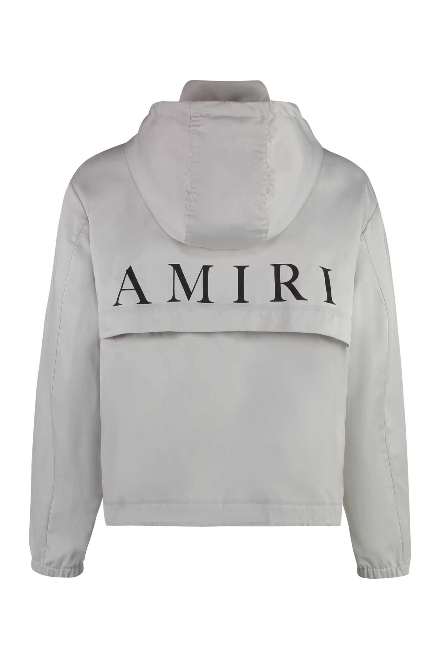 Shop Amiri Technical Fabric Hooded Jacket In Grey