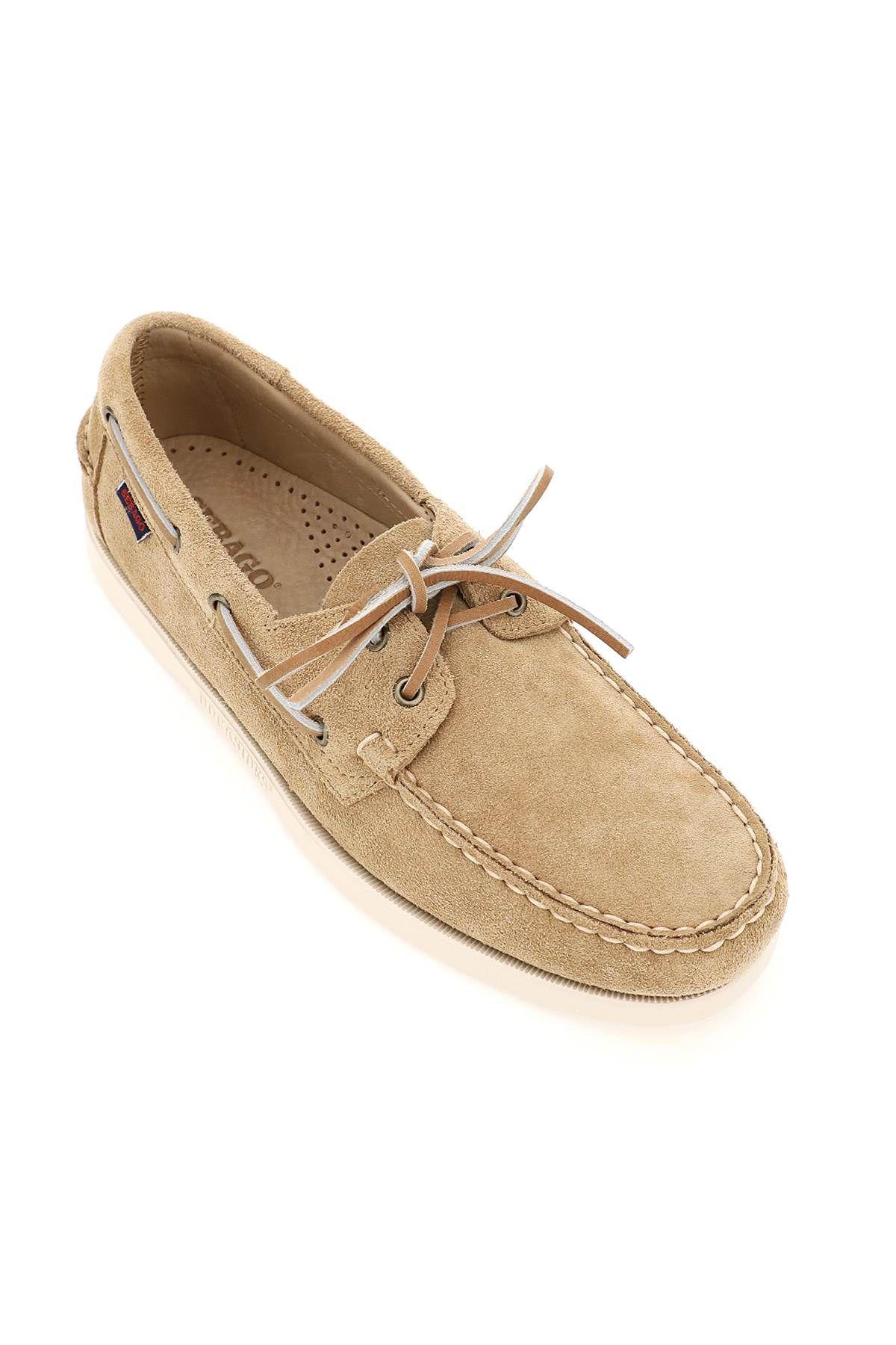 Shop Sebago Docksides Portland Suede Mocassin In Beige Camel