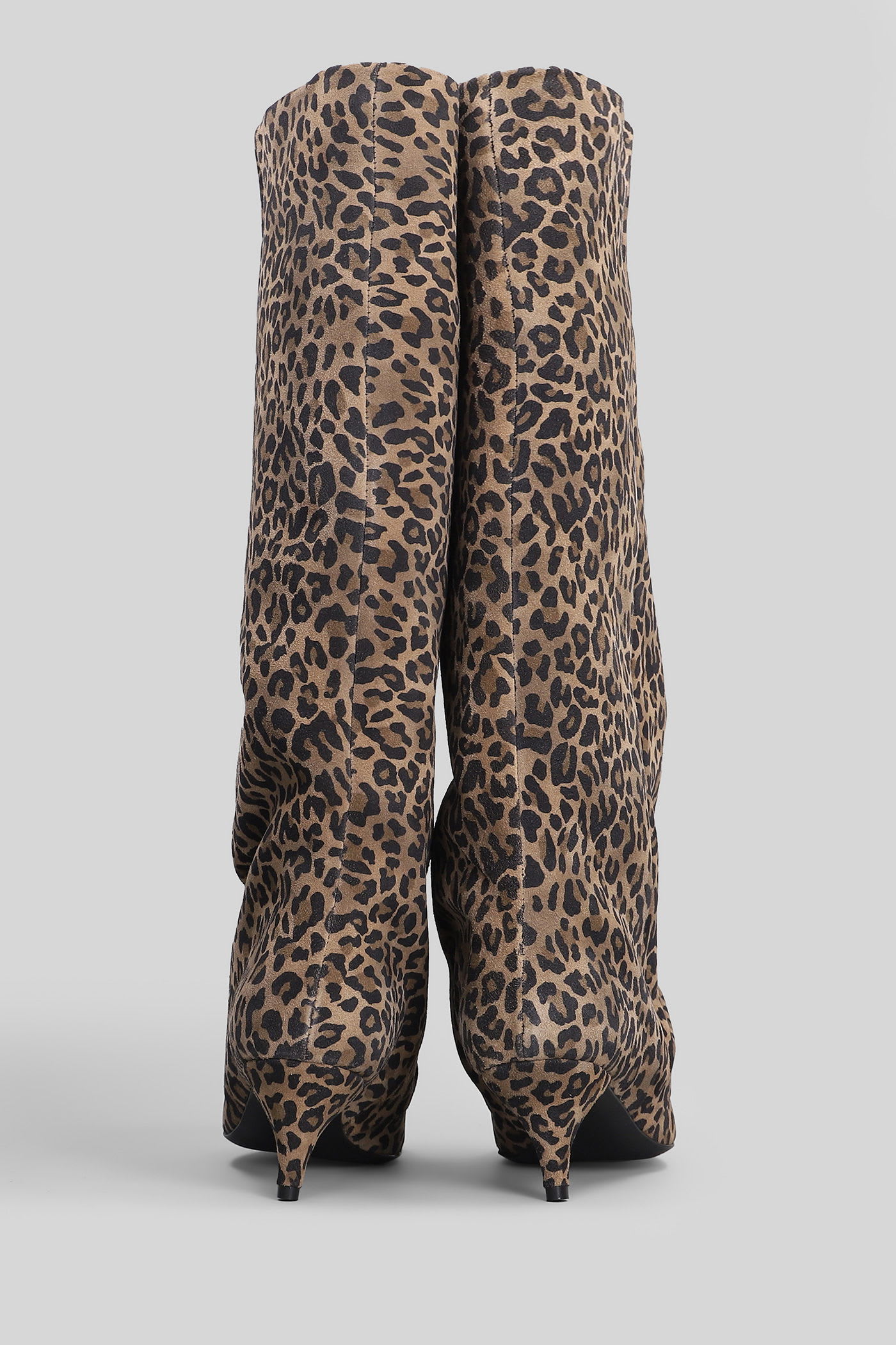 Alchimia High Heels Boots In Animalier Suede In Animal Print