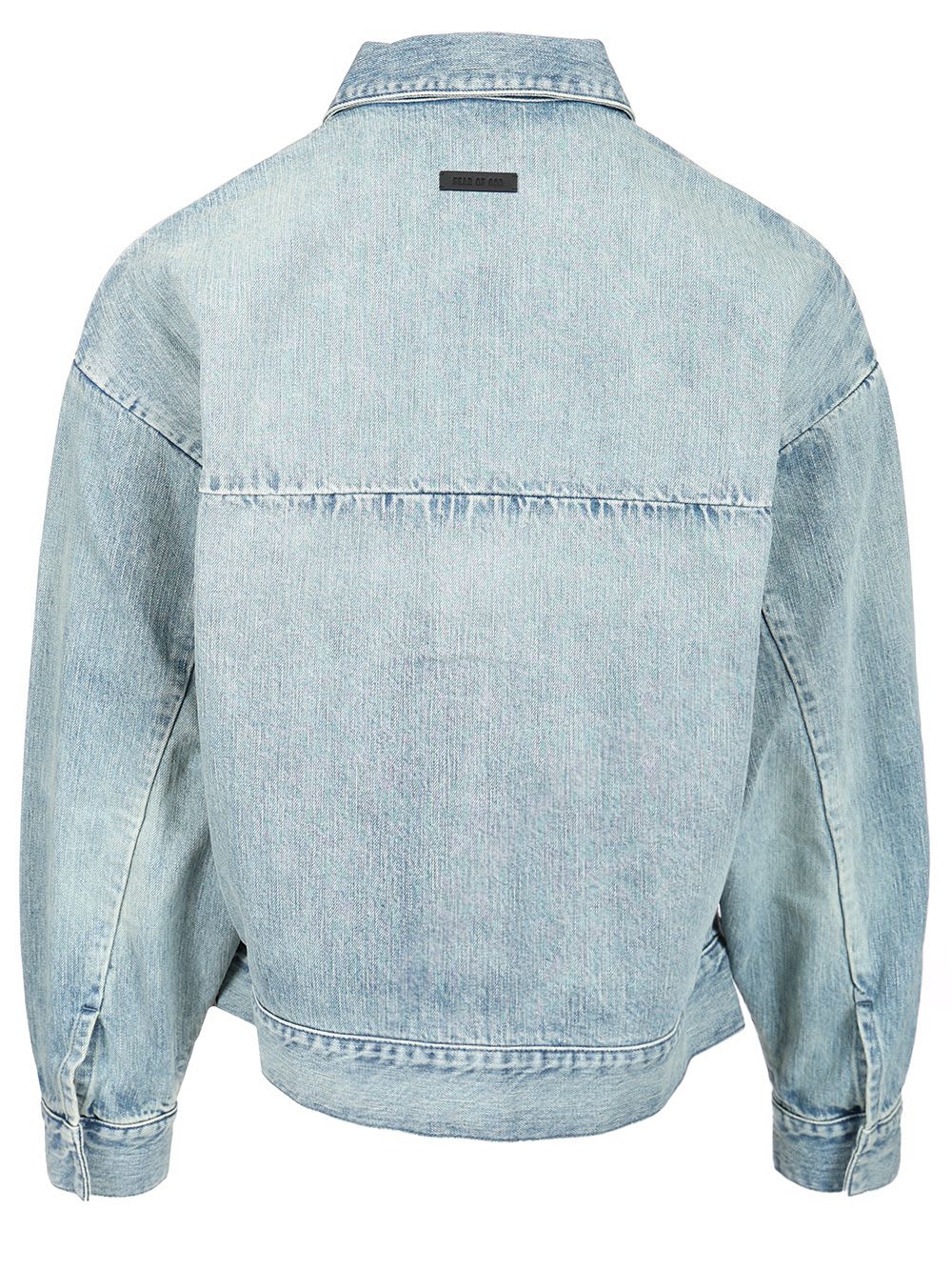 Fear Of God Denim Trucker Casual Jackets And Parka Blue In Light Blue