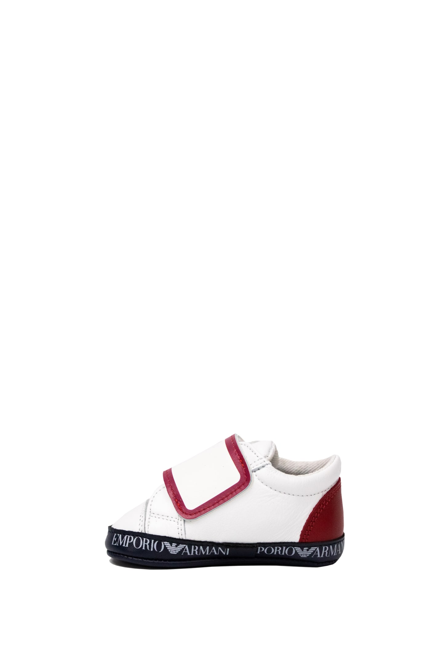 Shop Emporio Armani Cradle Sneakers In White