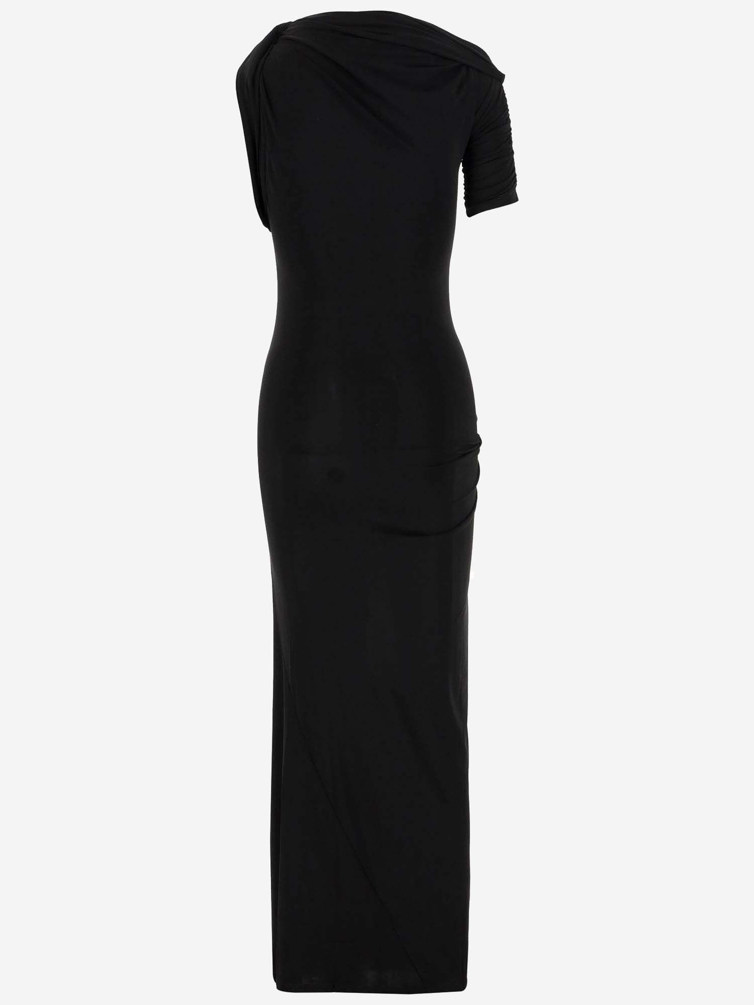 Shop Jacquemus La Robe Drapeado In Black