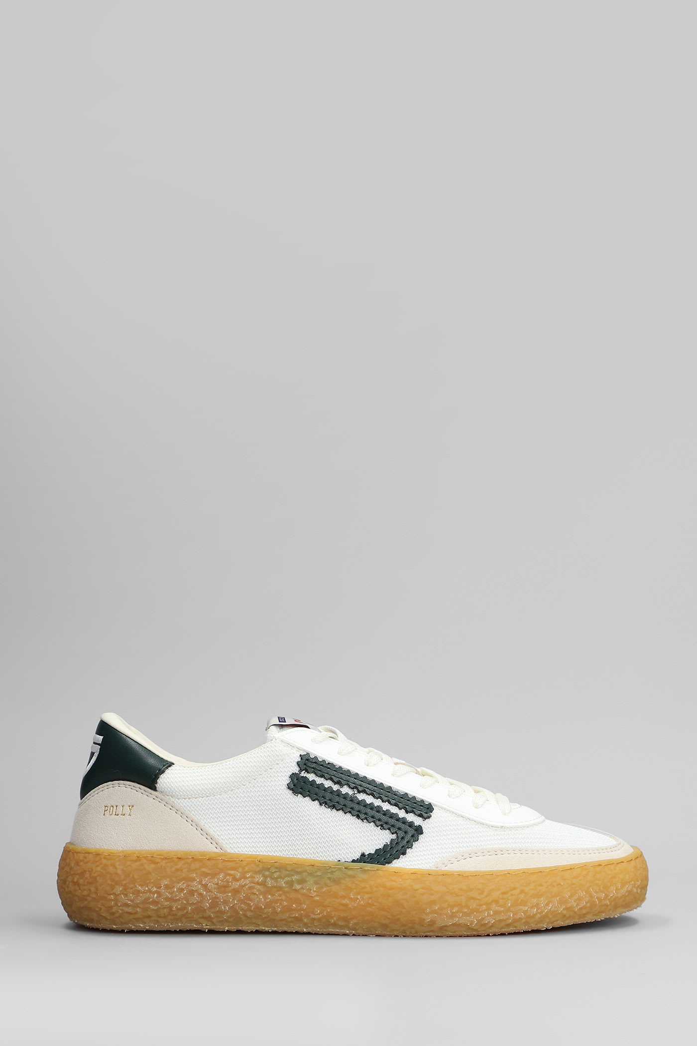 Evergreen Sneakers In White Leather And Fabric