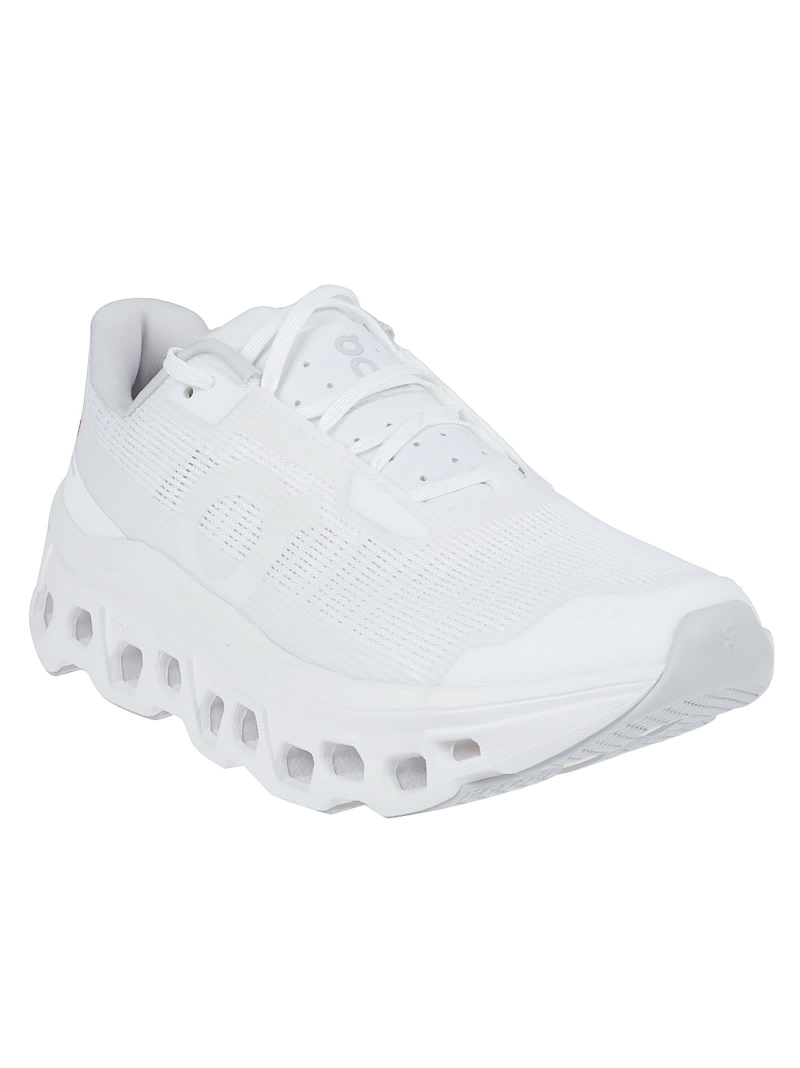 On Lightweight Grey Sneakers With Breathable Upper In White