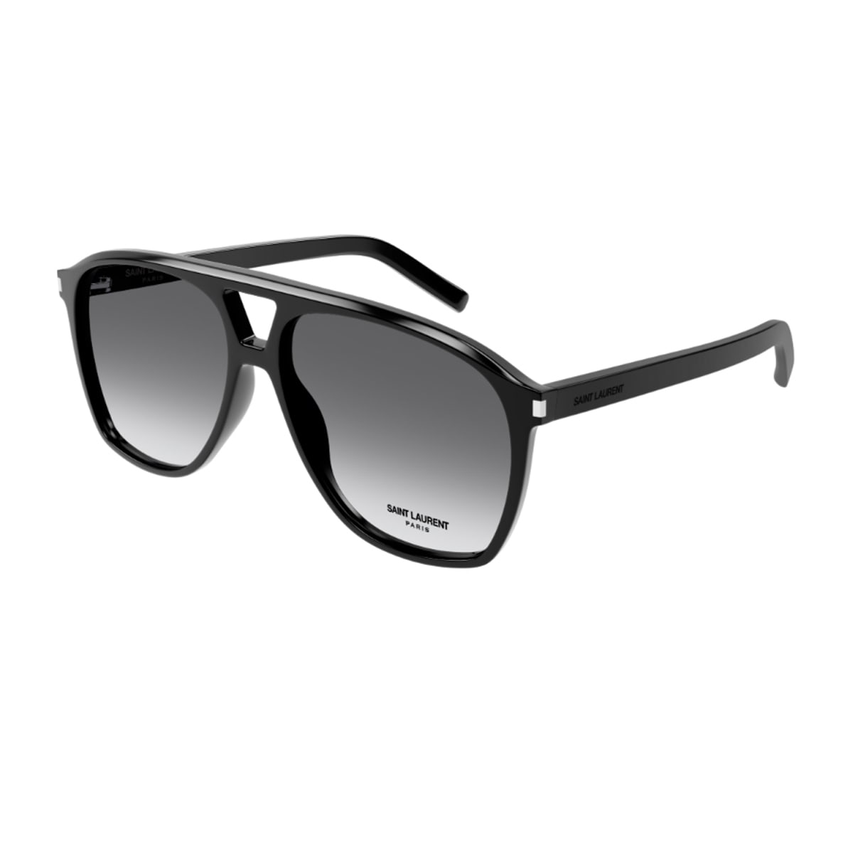 Saint Laurent Sl 596 Dune Linea Corner Angle 006 Black Grey Sunglasses In Gray