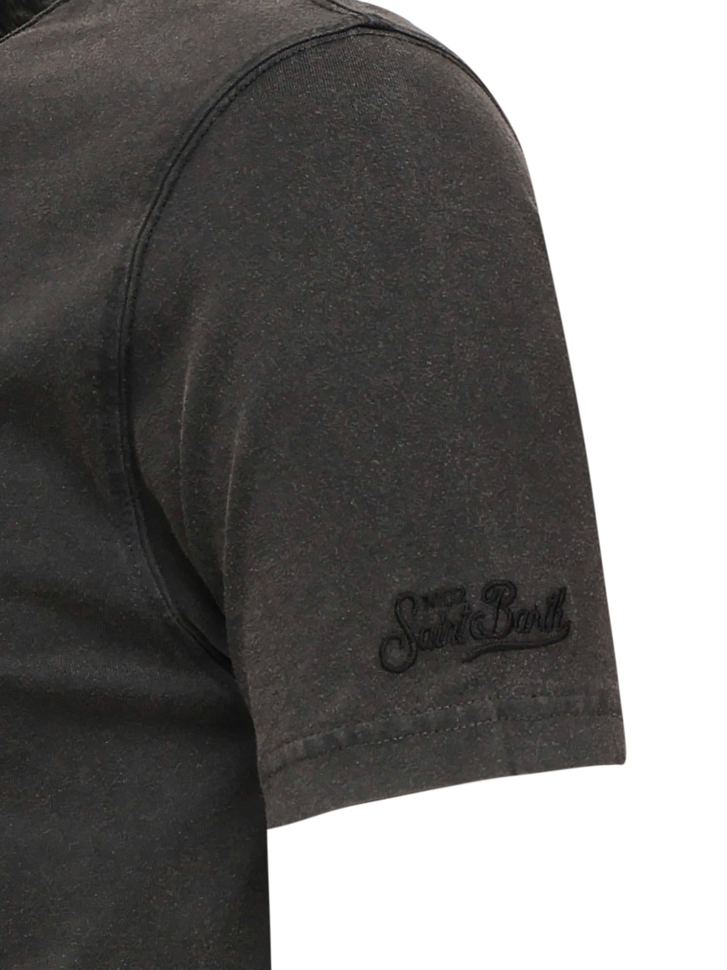 Mc2 Saint Barth Dover T-shirt With Logo In Gray