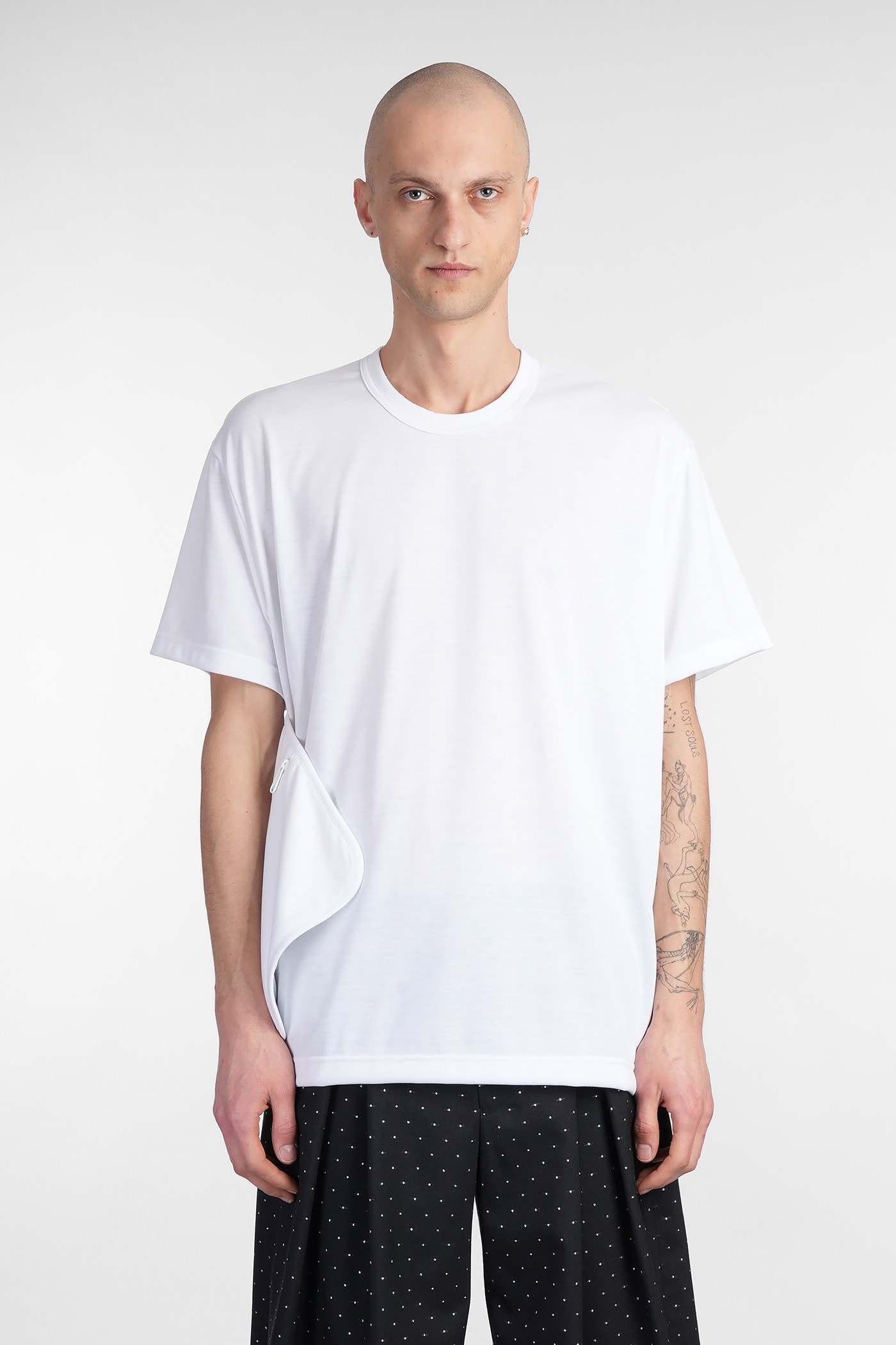 T-shirt In White Polyester