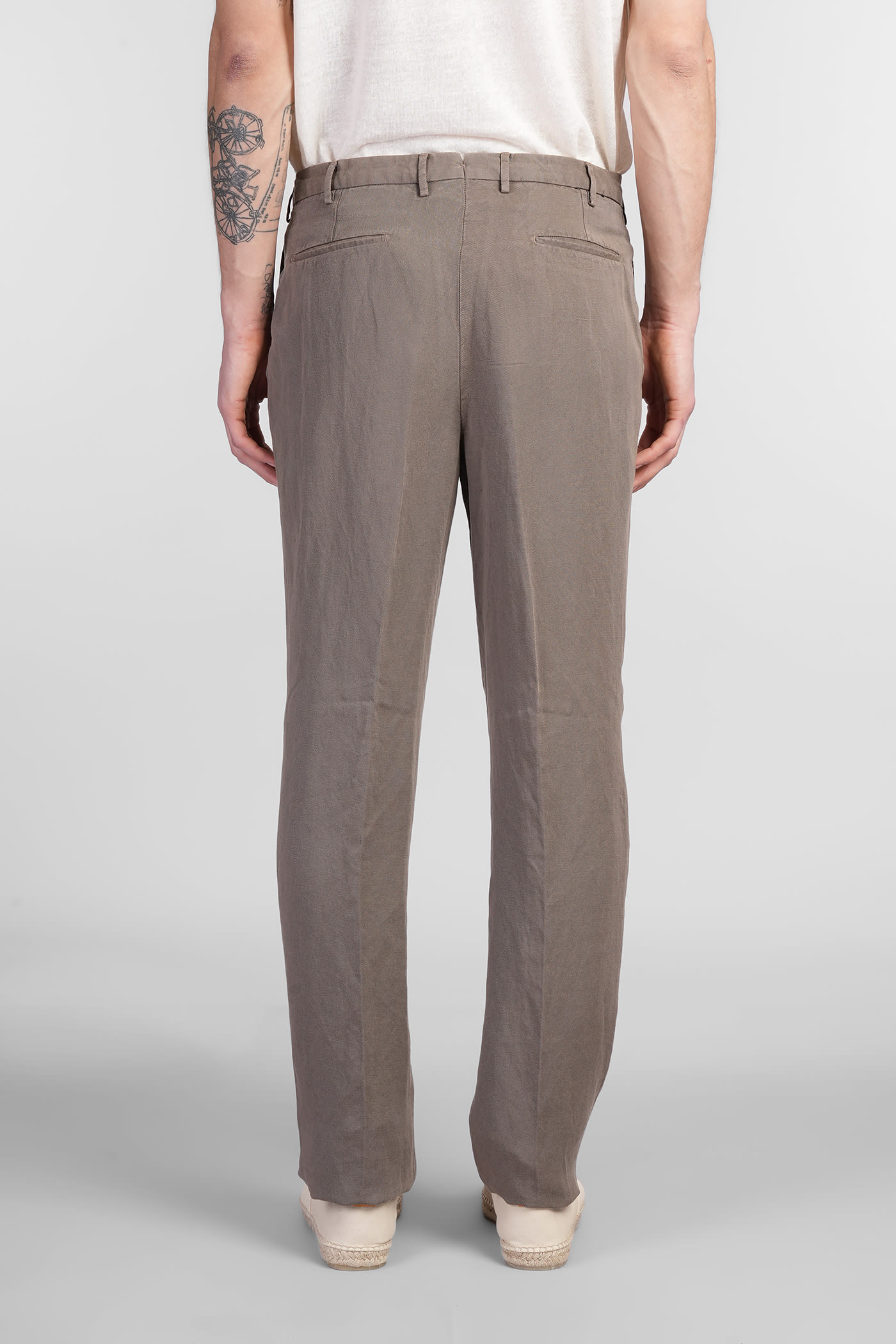 Santaniello Flip Ffevo Pants In Taupe Cly In Taupe
