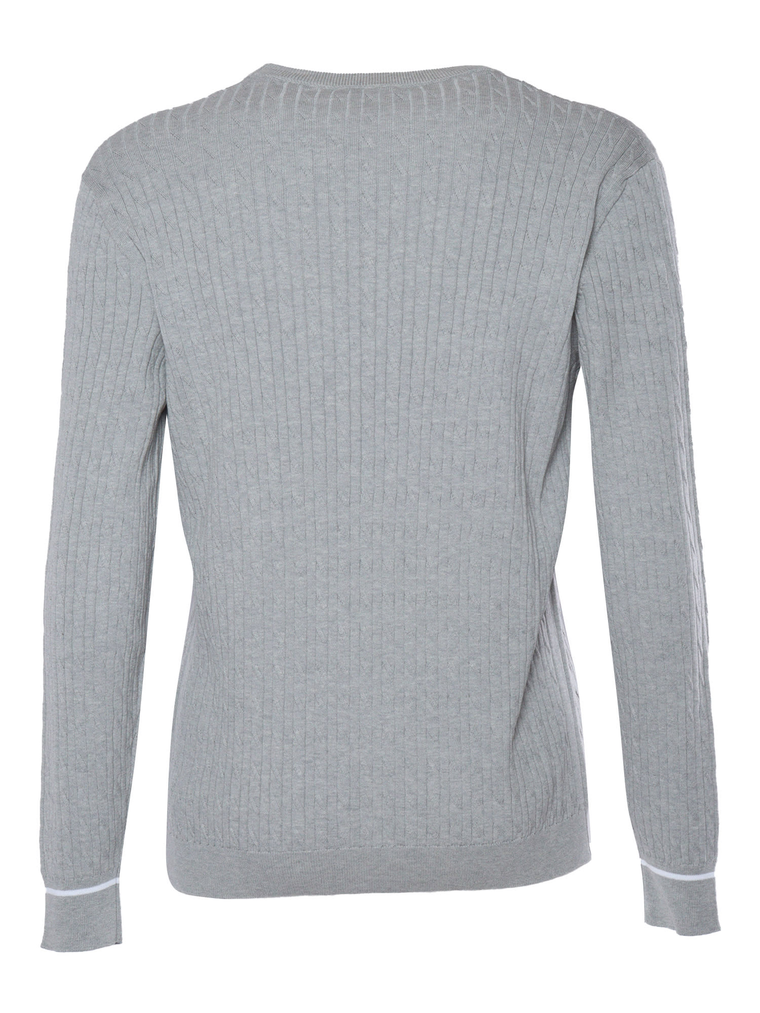Shop Peserico Gray Tricot Sweater In Grey