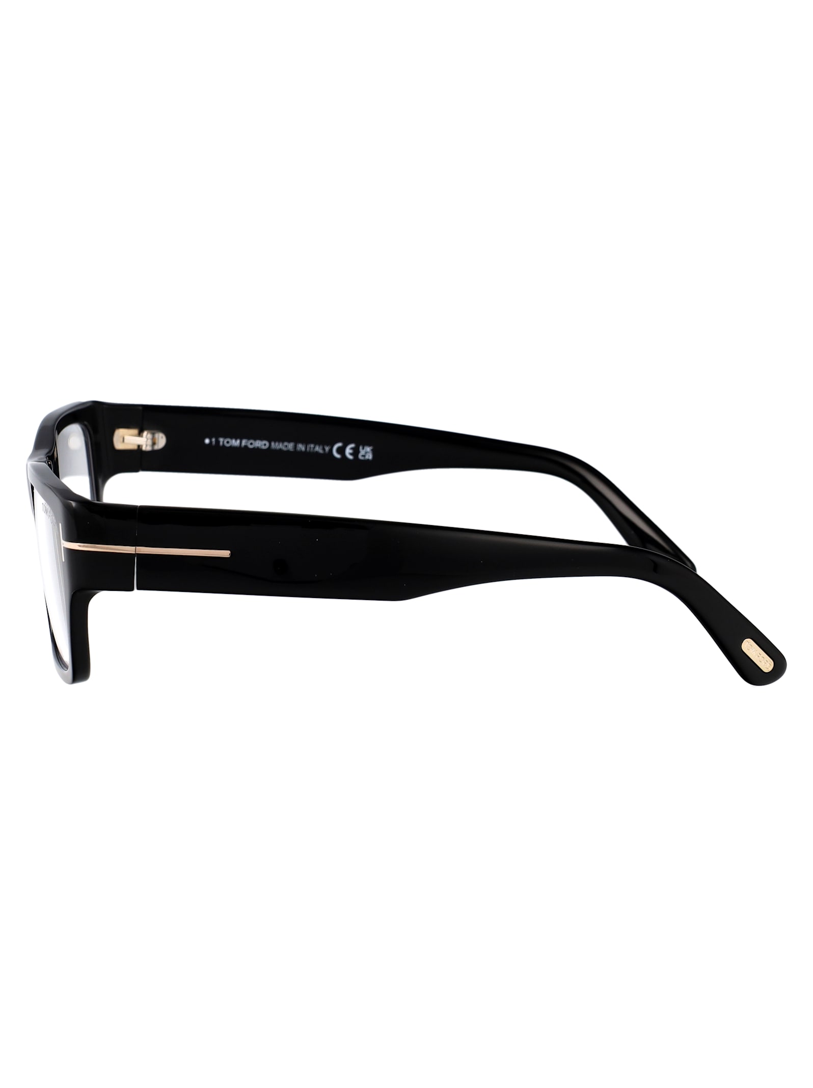 Tom Ford Womens Black Tr001853 Round-frame Acetate Optical Glasses In Nero Lucido