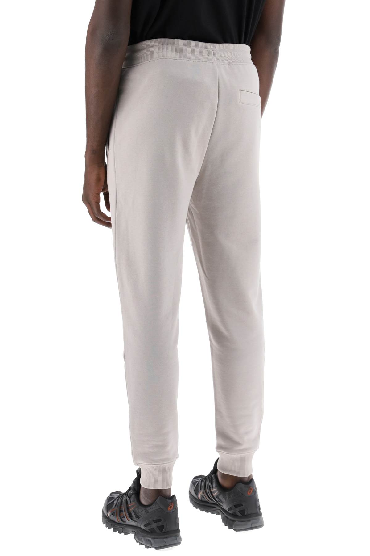 Shop Hugo Boss Cotton Doak Jogger Pants In Light Pastel Grey (grey)