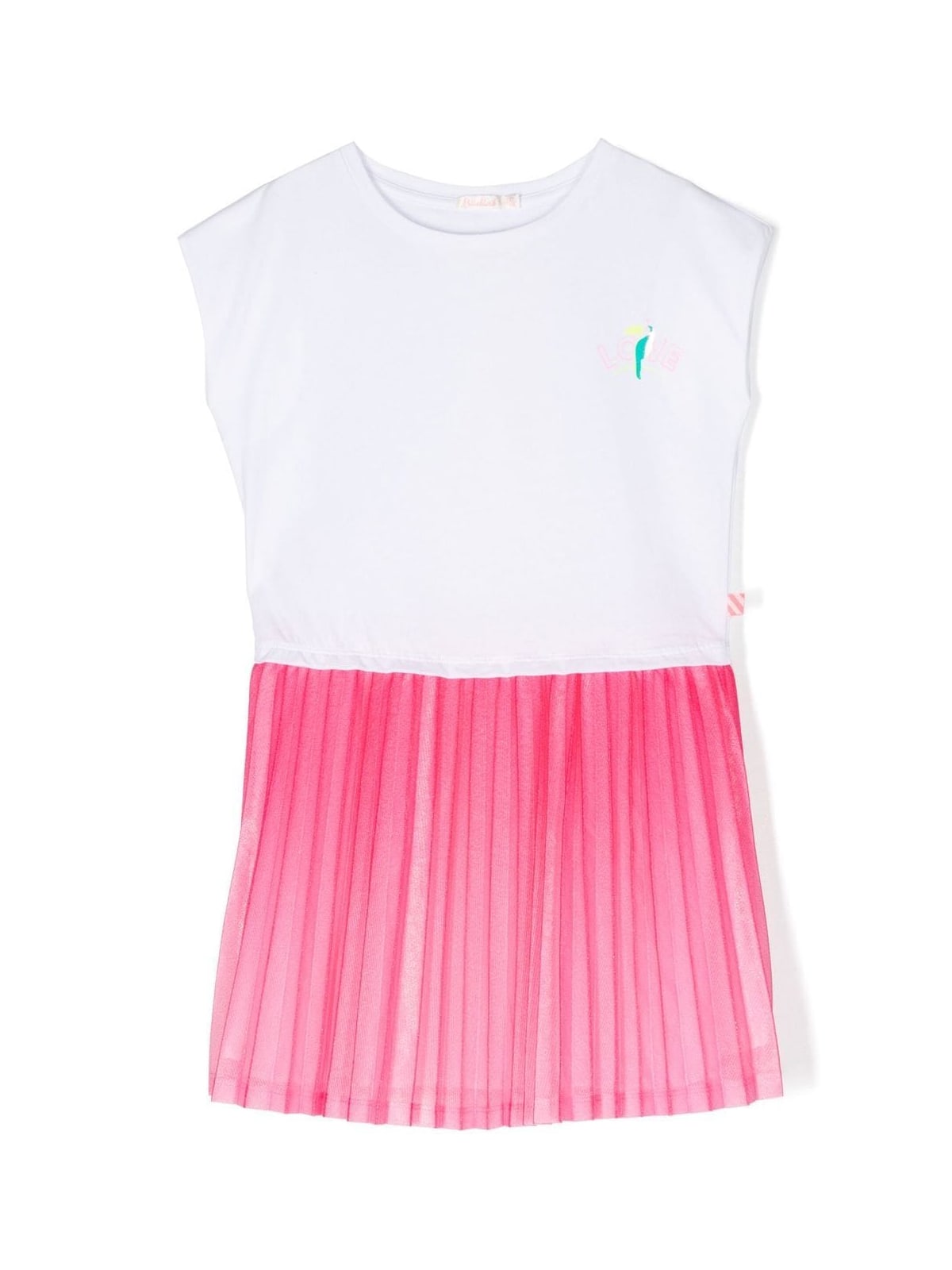 Shop Billieblush Sleeveless Mini Dress With Pleated Skirt In Billi White