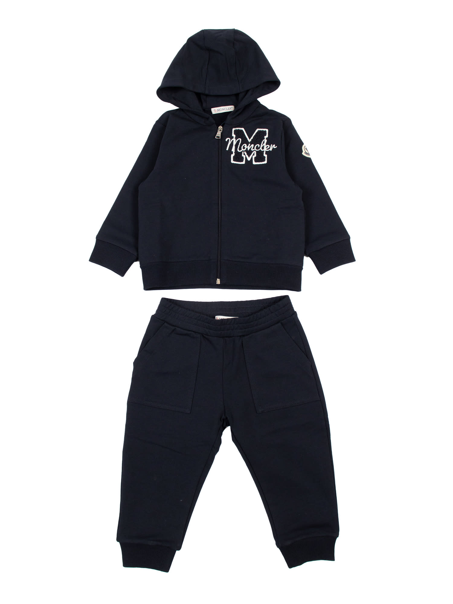 Moncler Knitwear Clothing Ensemble In Blue
