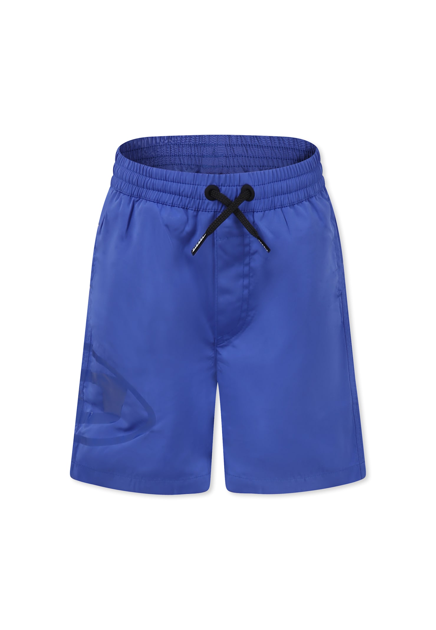 Diesel Blue Swim Shorts For Boy With Logo In Blue