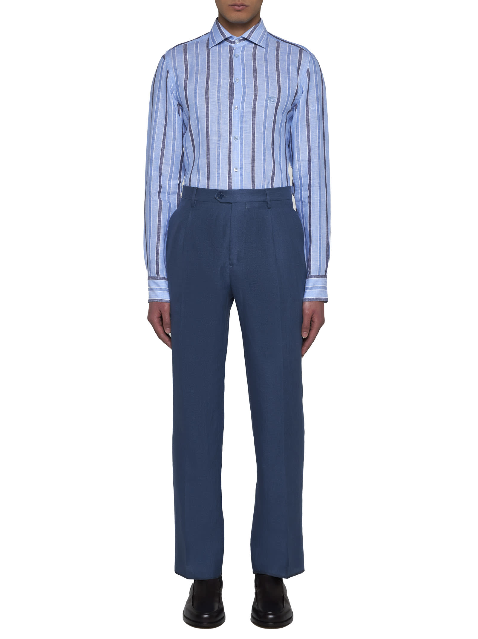 Shop Etro Shirt In Rigato