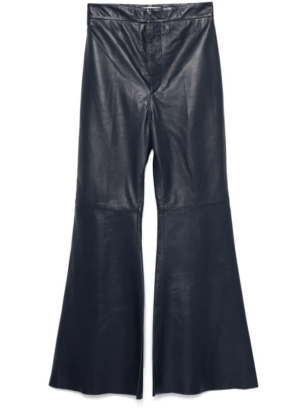 Flared Leather Trousers