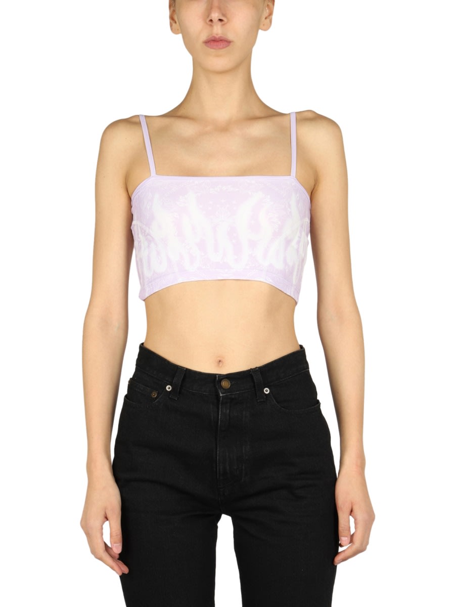 Shop Vision Of Super Top Cropped In Lilac