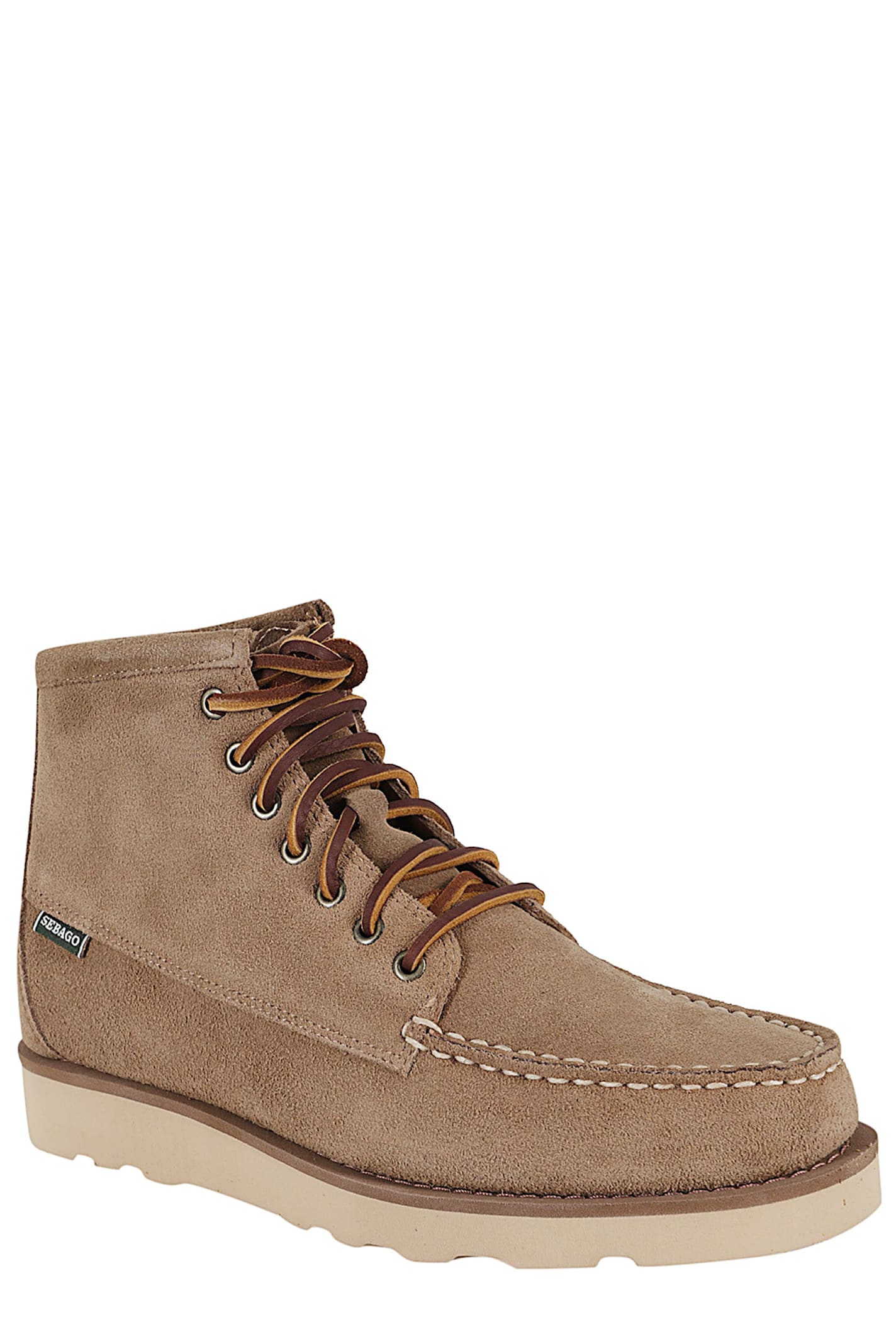 Sebago Soft Calf Leather Ankle Boots In Nude