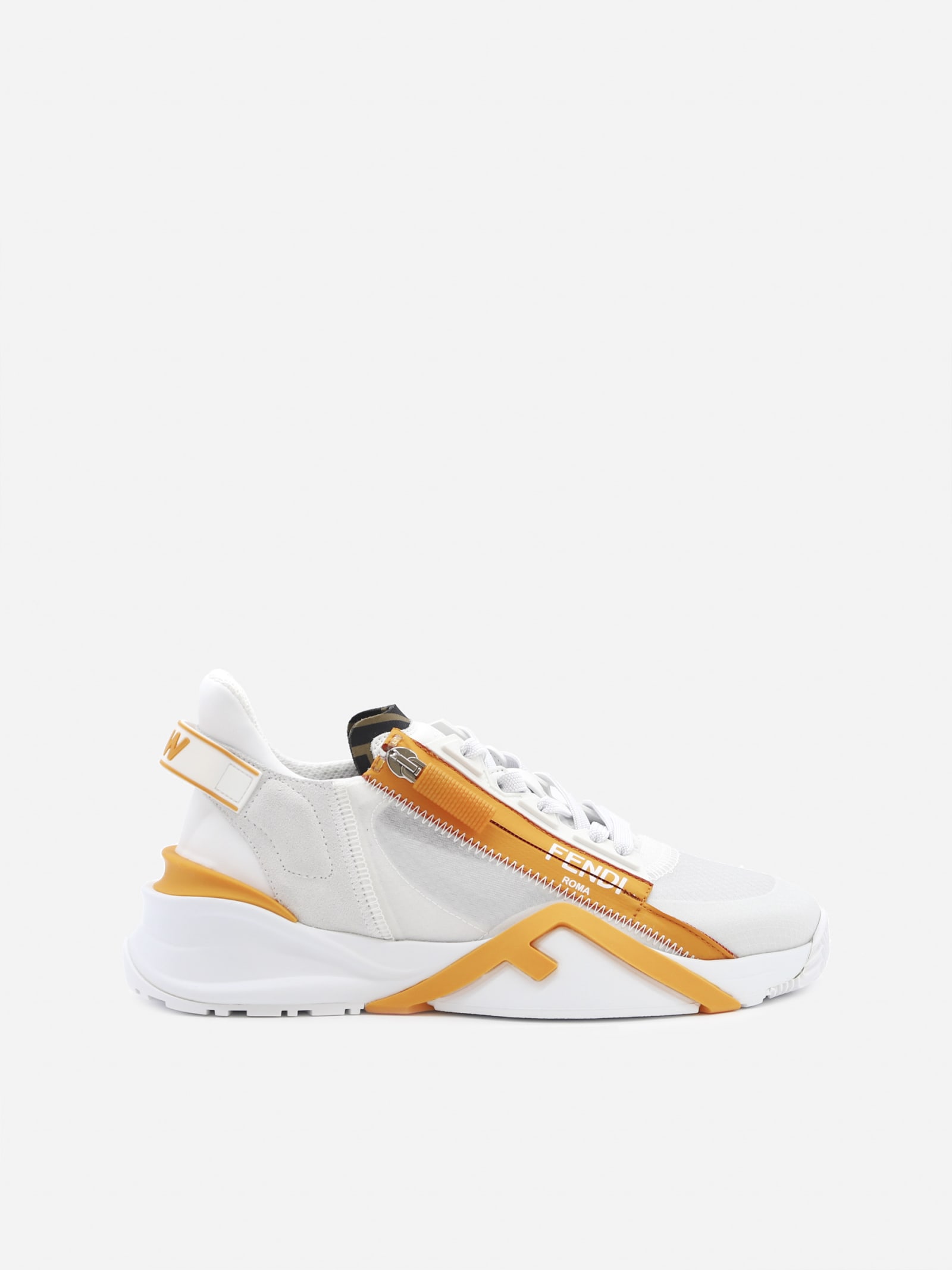 Buy Fendi Fendi Flow Sneakers In Nylon And Suede online, shop Fendi shoes with free shipping
