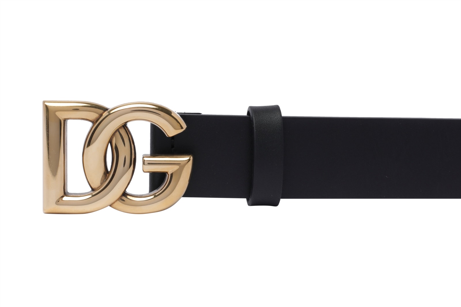 Shop Dolce & Gabbana Dg Logo Belt In Black