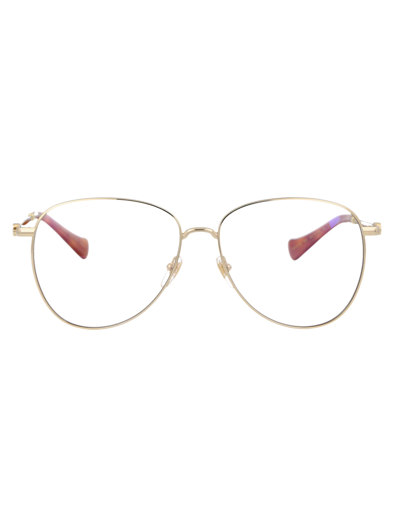Shop Gucci Gg1419s Sunglasses In 004 Gold Gold Transparent