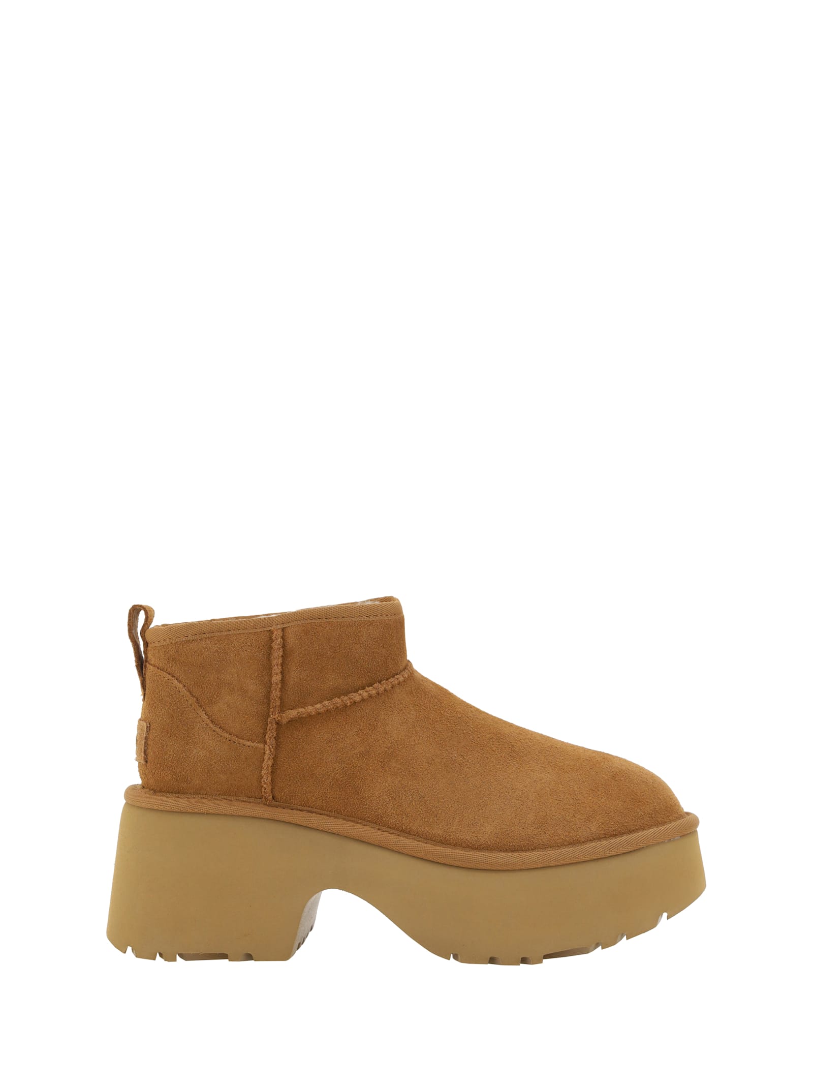 Shop Ugg Classic Ultra Mini New Heights Boots In Chestnut