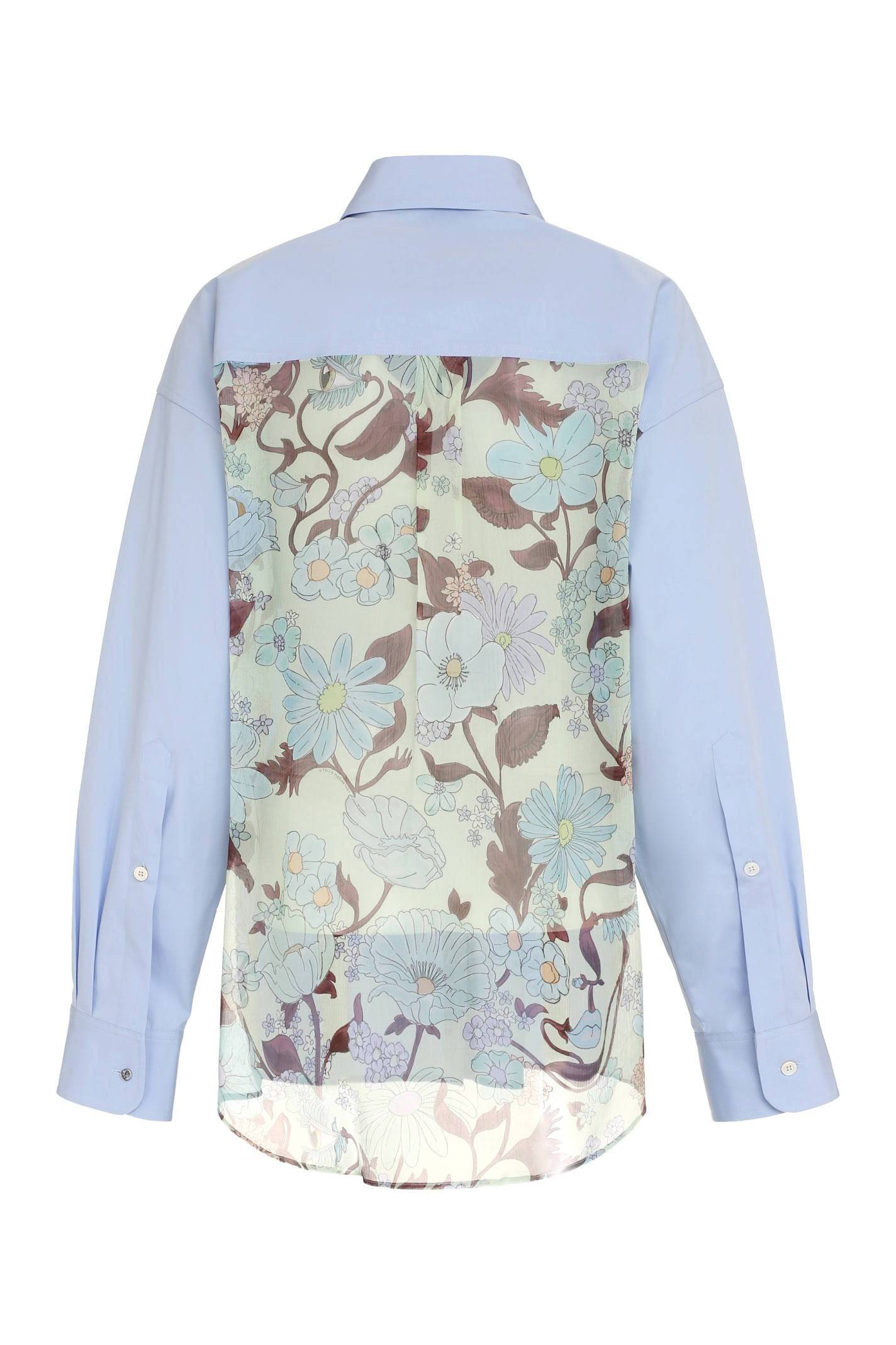 Shop Stella Mccartney Cotton Shirt In Light Blue